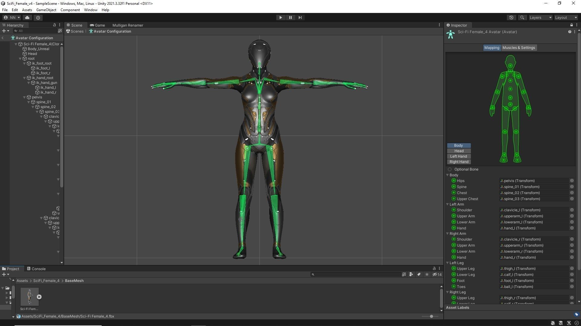 Sci-Fi Female 4 Low-poly 3D model_21