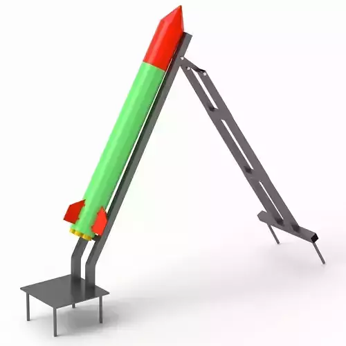 Qassam 3 Rocket with launcher