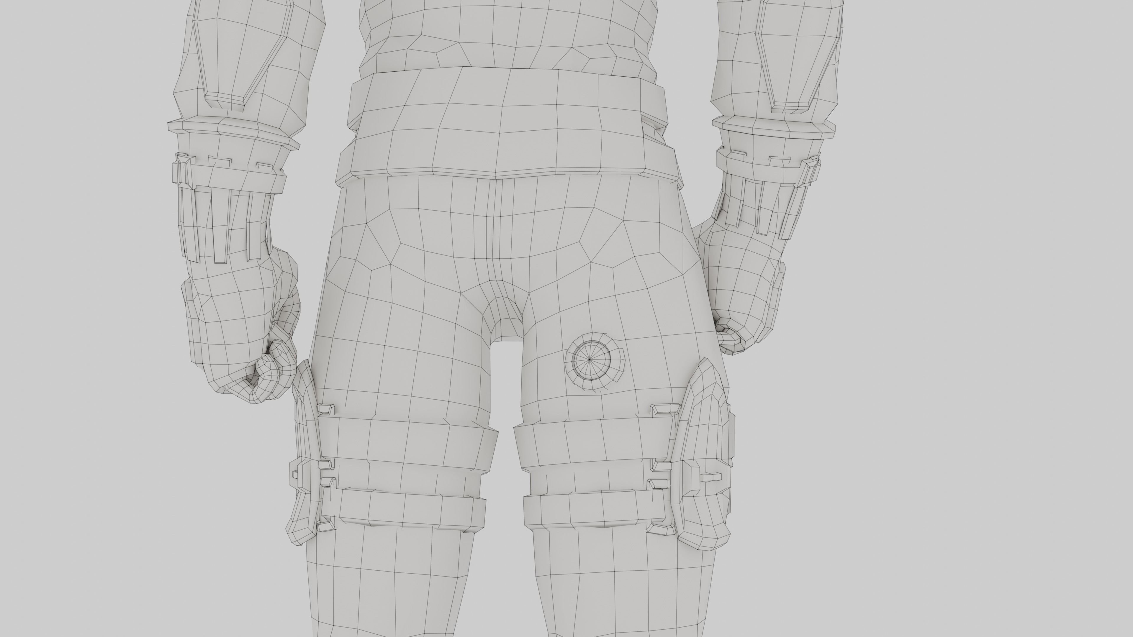 Sci-Fi Alien Character Game Ready with Rigging Fully Rigged Low-poly 3D model_19