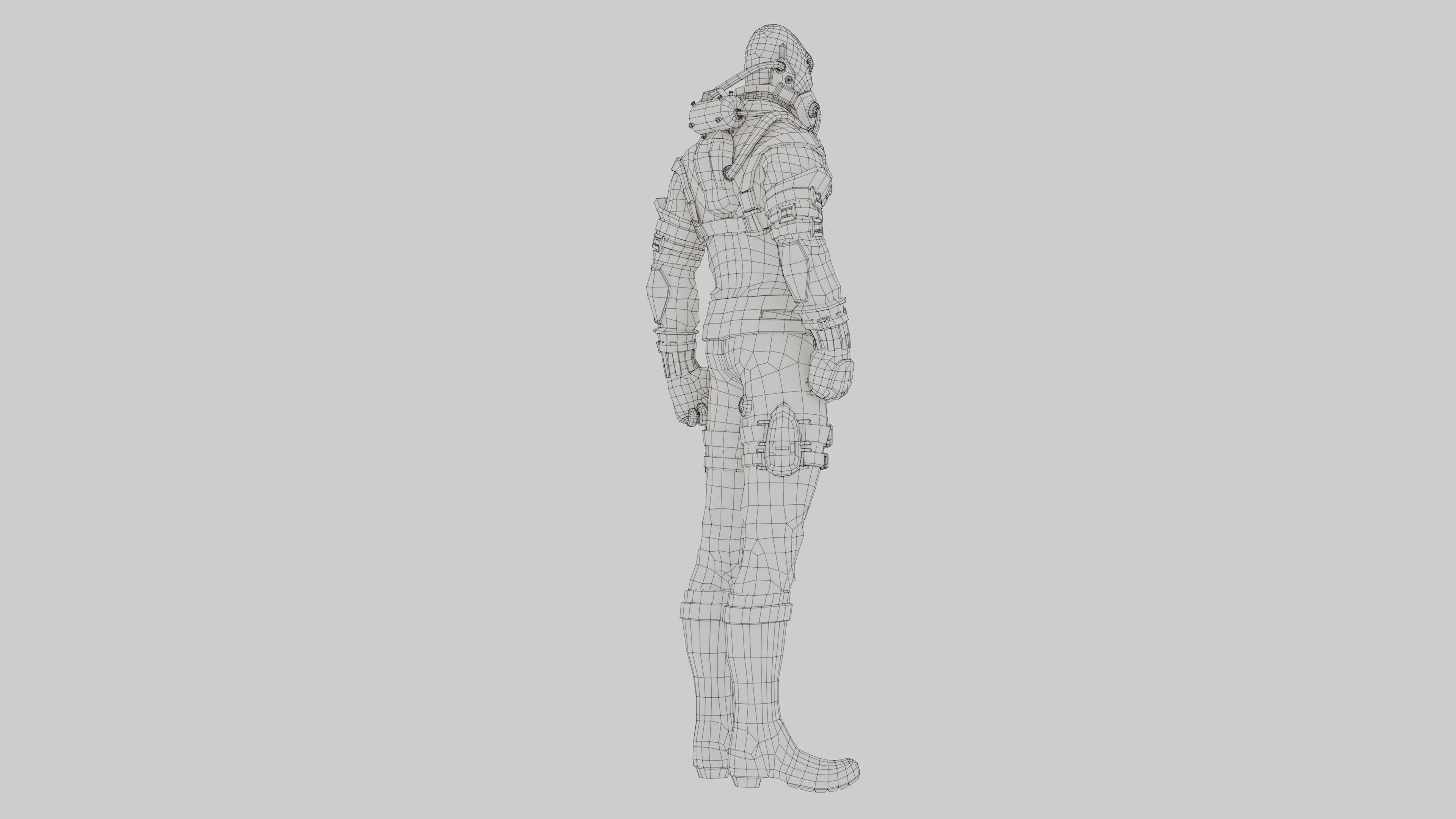 Sci-Fi Alien Character Game Ready with Rigging Fully Rigged Low-poly 3D model_17
