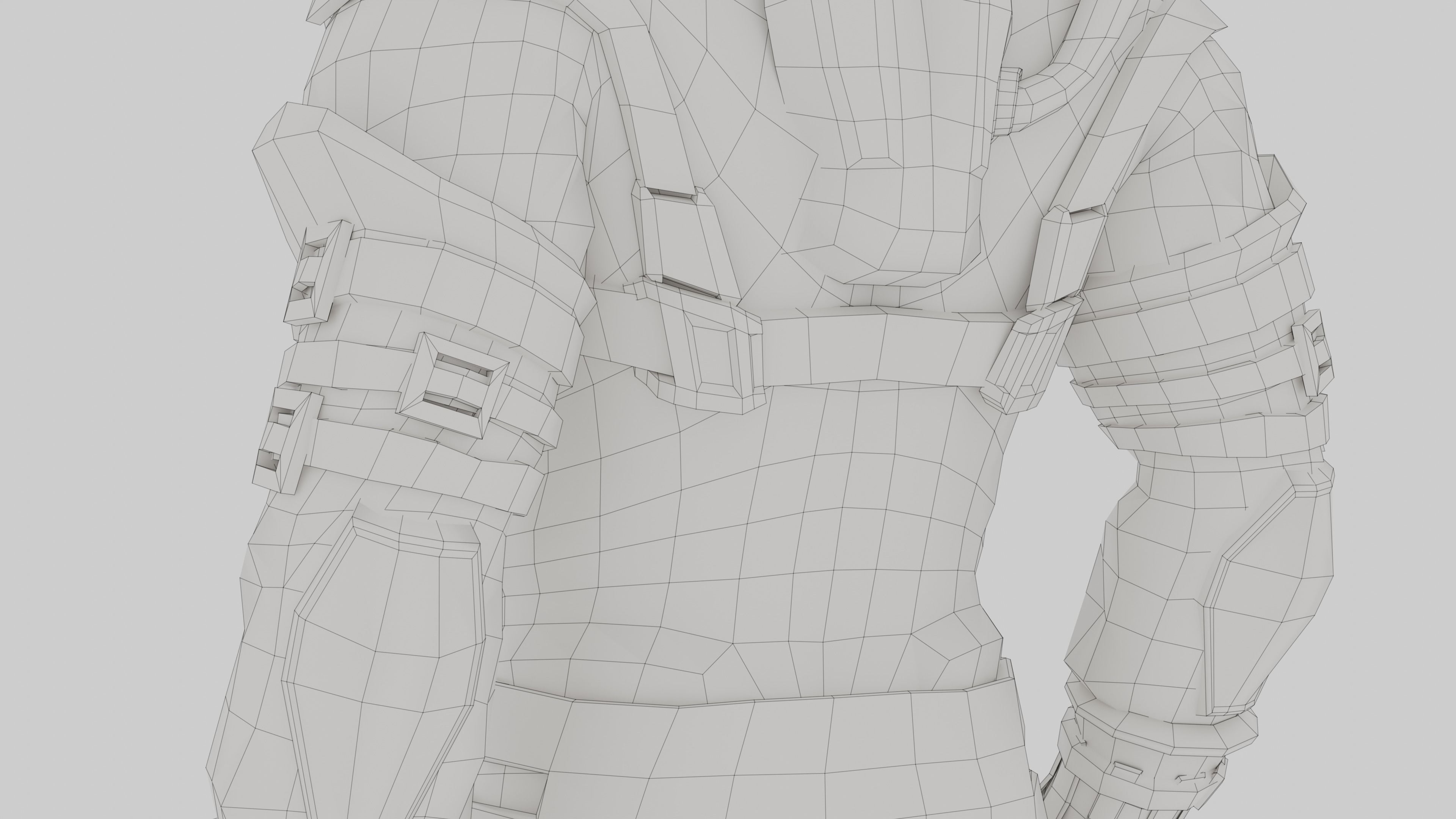 Sci-Fi Alien Character Game Ready with Rigging Fully Rigged Low-poly 3D model_20