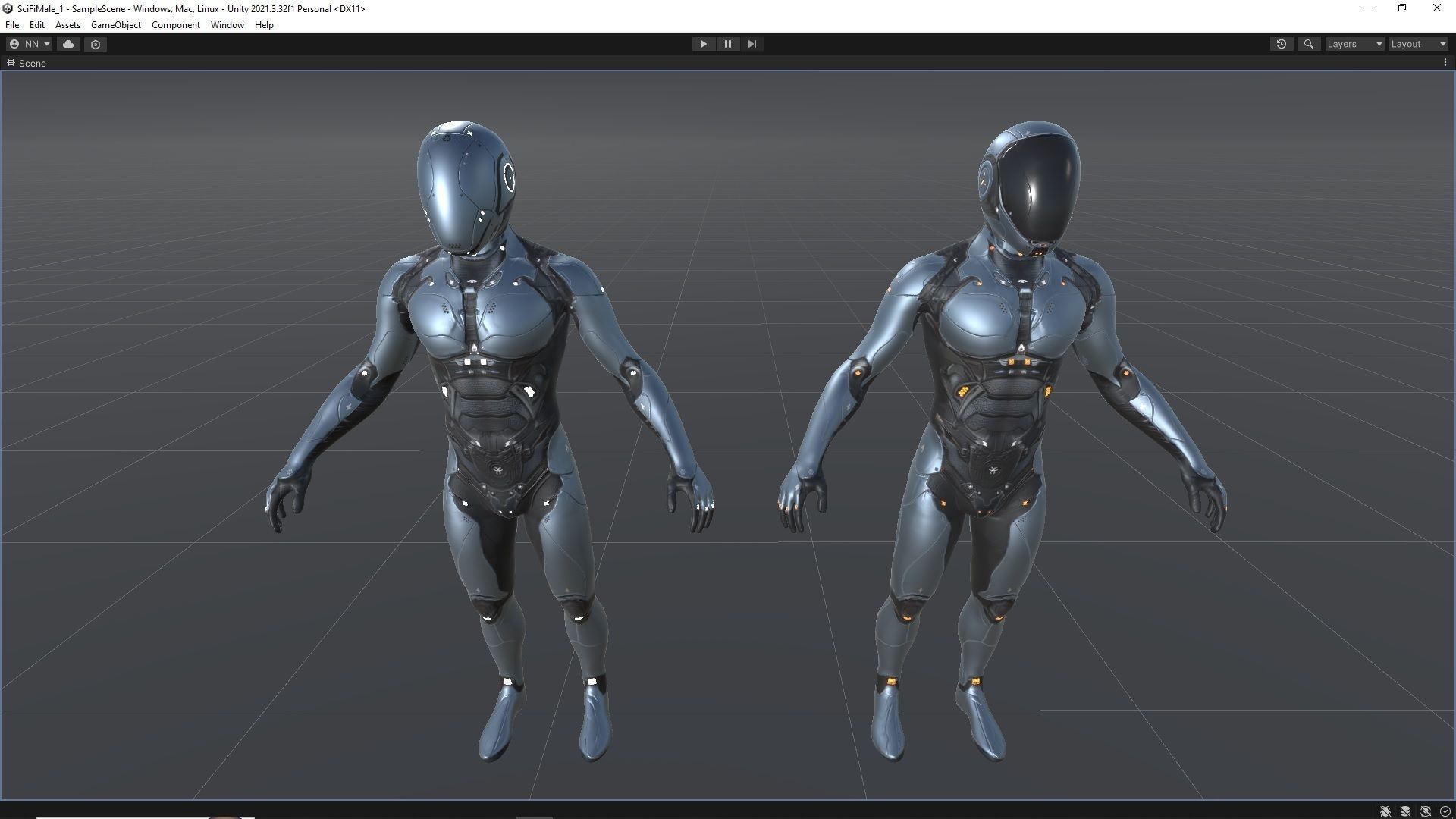 Sci-Fi Male 1 Low-poly 3D model_16
