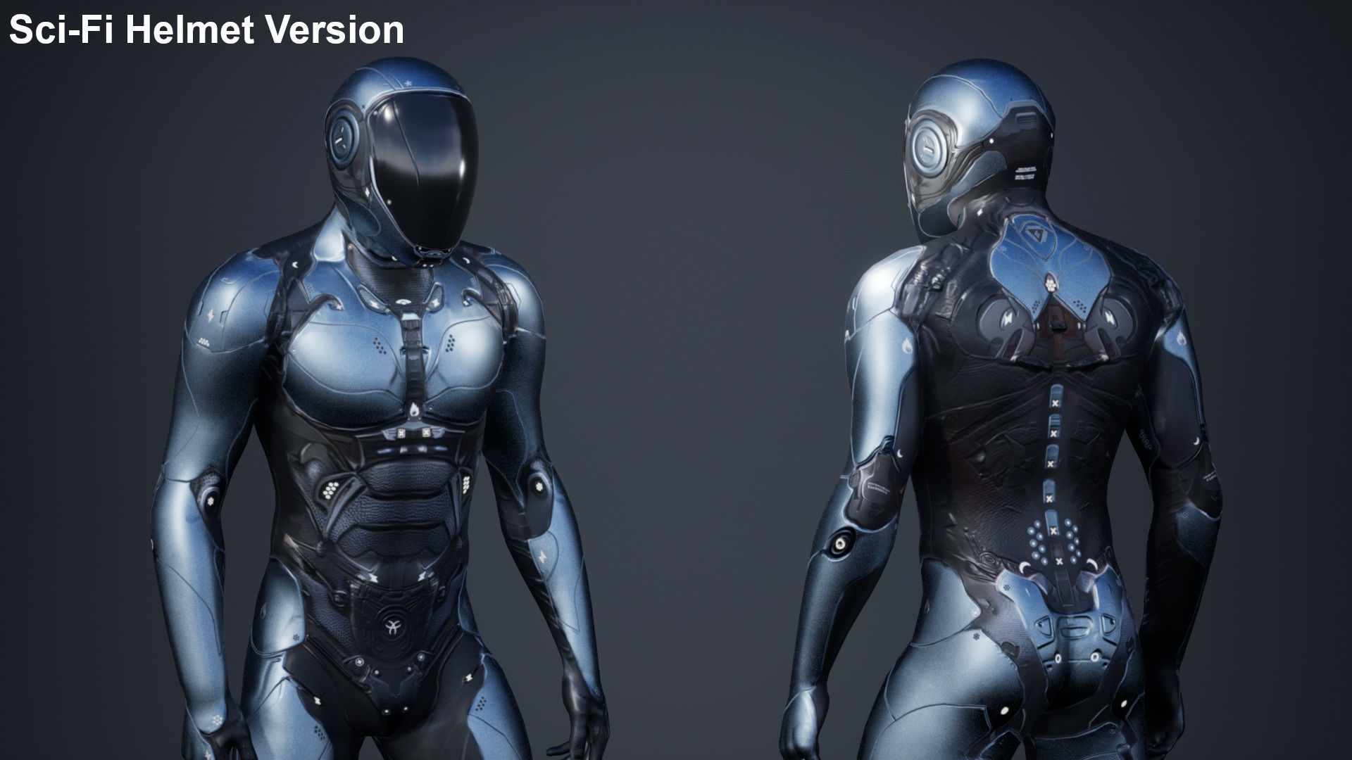 Sci-Fi Male 1 Low-poly 3D model_2