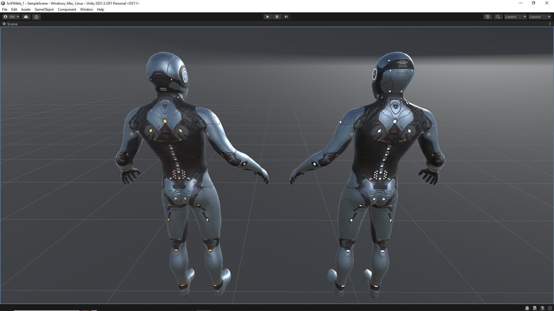 Sci-Fi Male 1 Low-poly 3D model_17