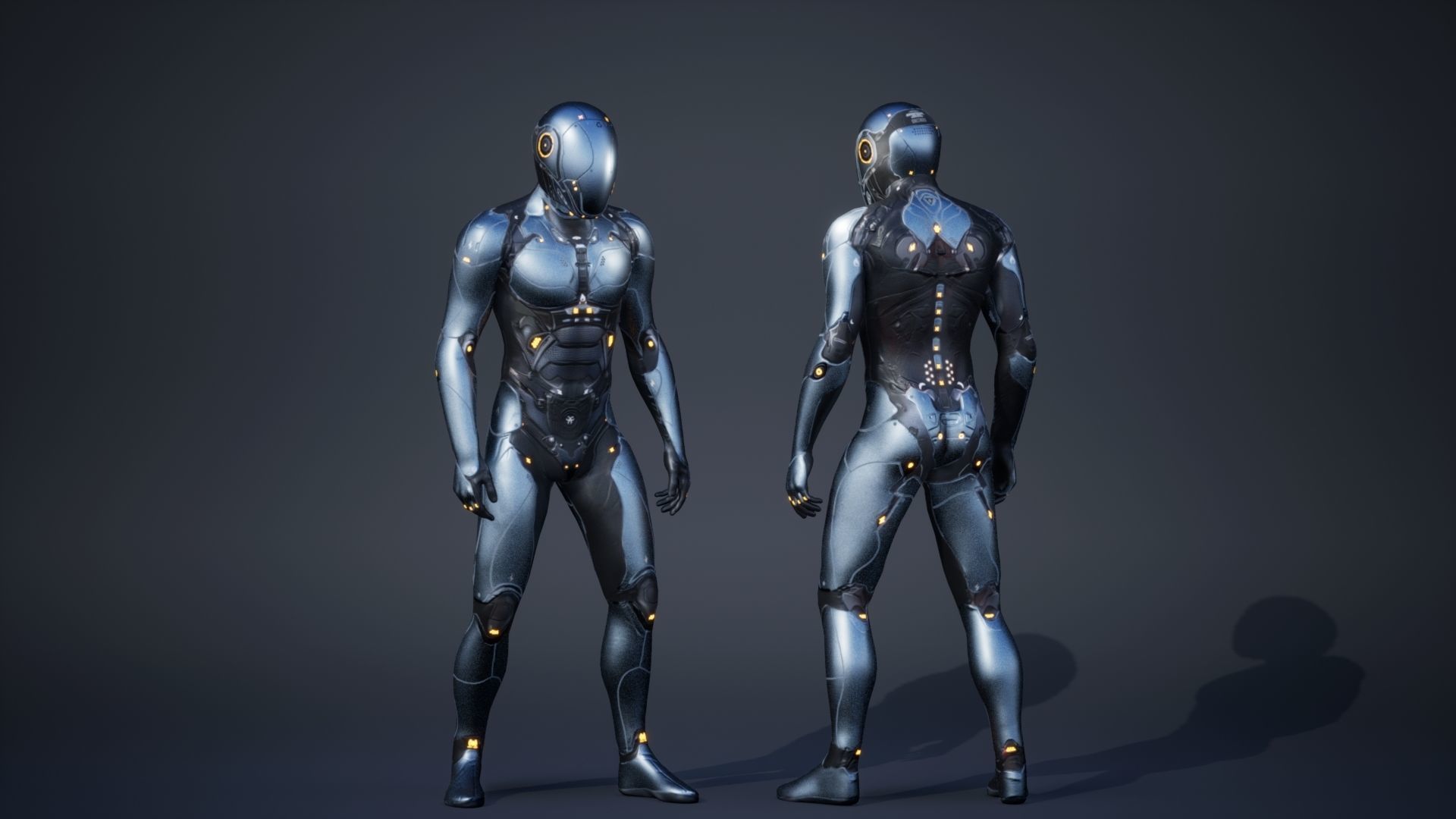 Sci-Fi Male 1 Low-poly 3D model_4