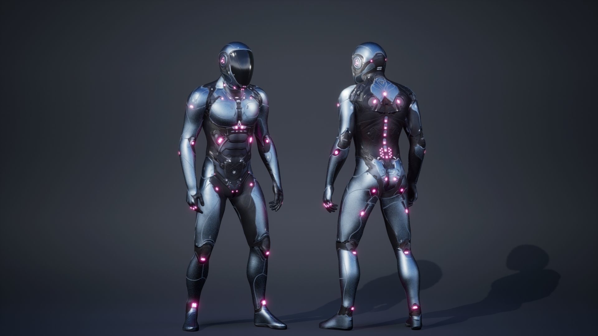 Sci-Fi Male 1 Low-poly 3D model_5
