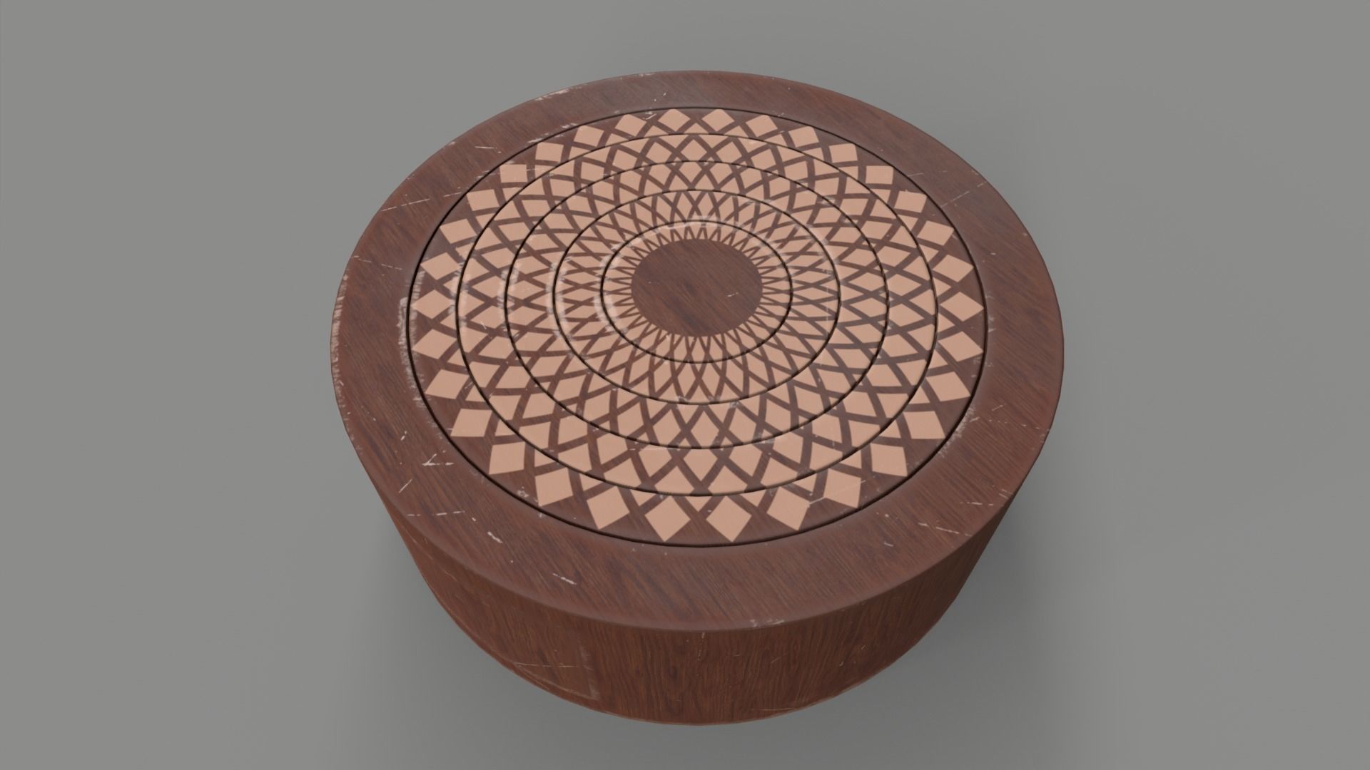 Puzzle Circle Prop Low-poly 3D model_16