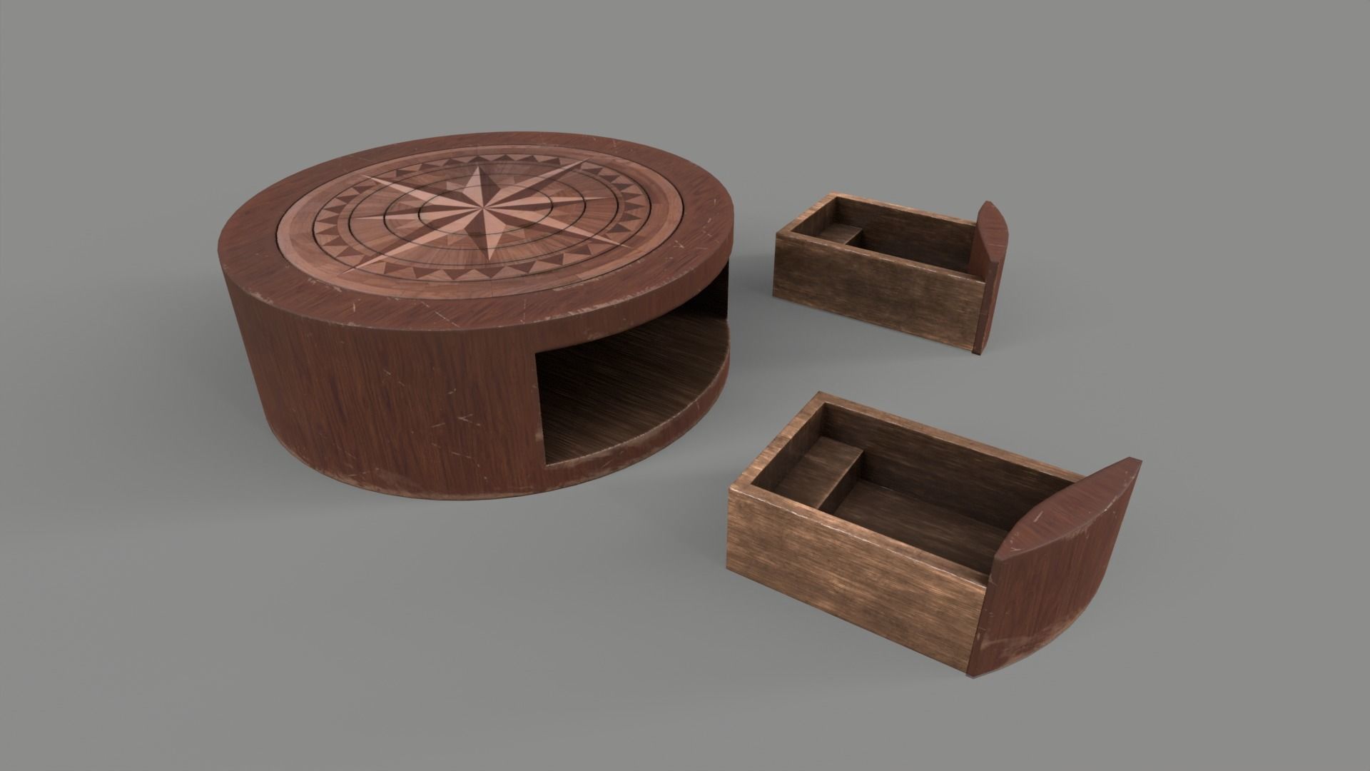 Puzzle Circle Prop Low-poly 3D model_3