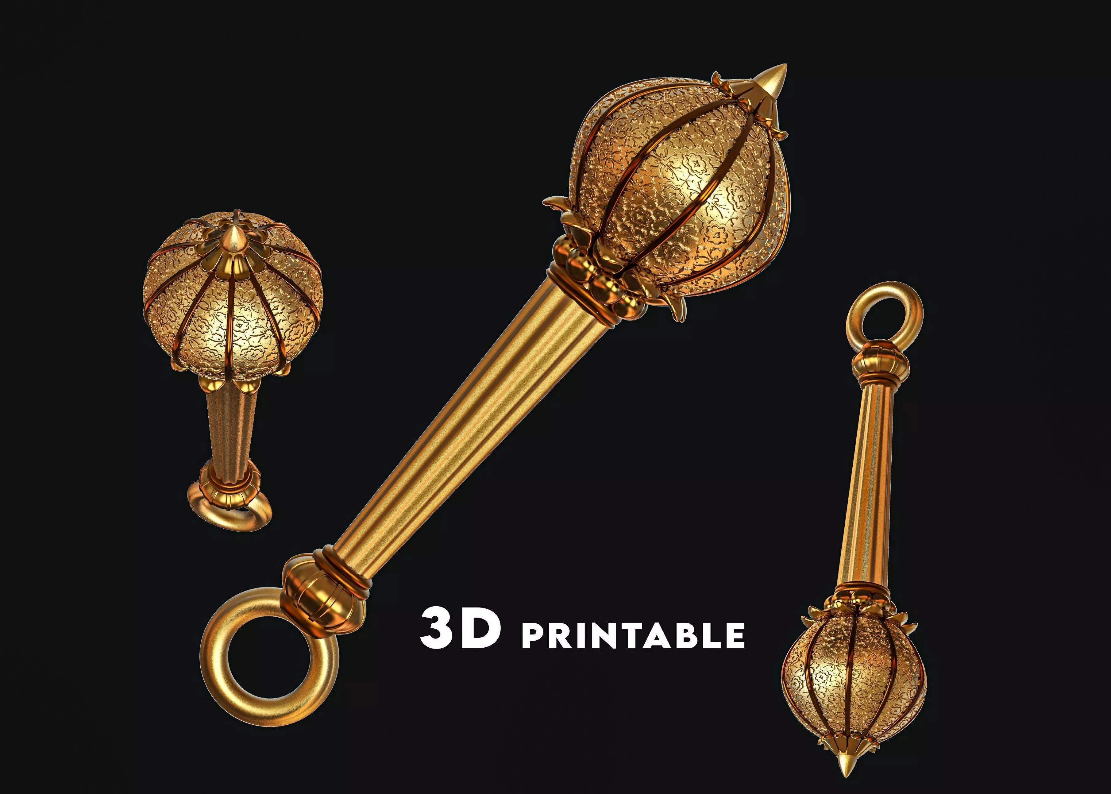 GADA Pendant Keychain Hanuman 3D print model