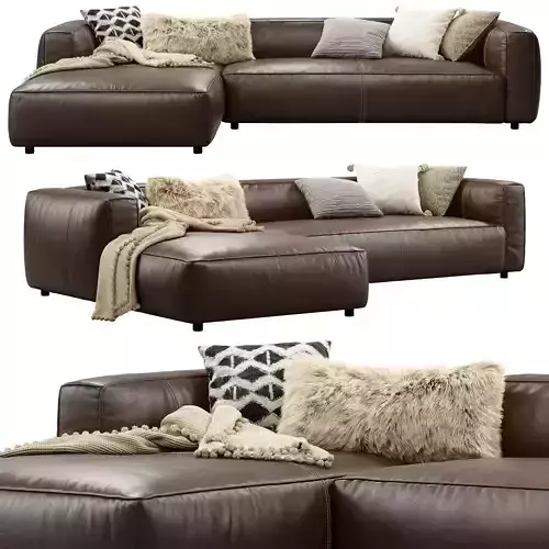 Joybird Jaxon Sectional Leather Sofa