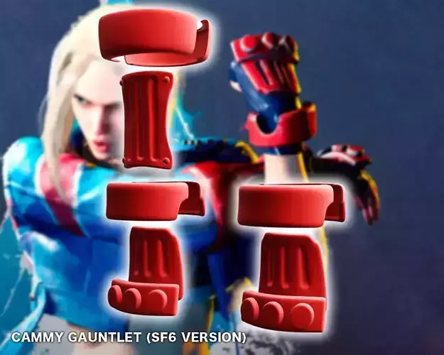Street Fighter 6 Cammy Gauntlets STL file for 3D print