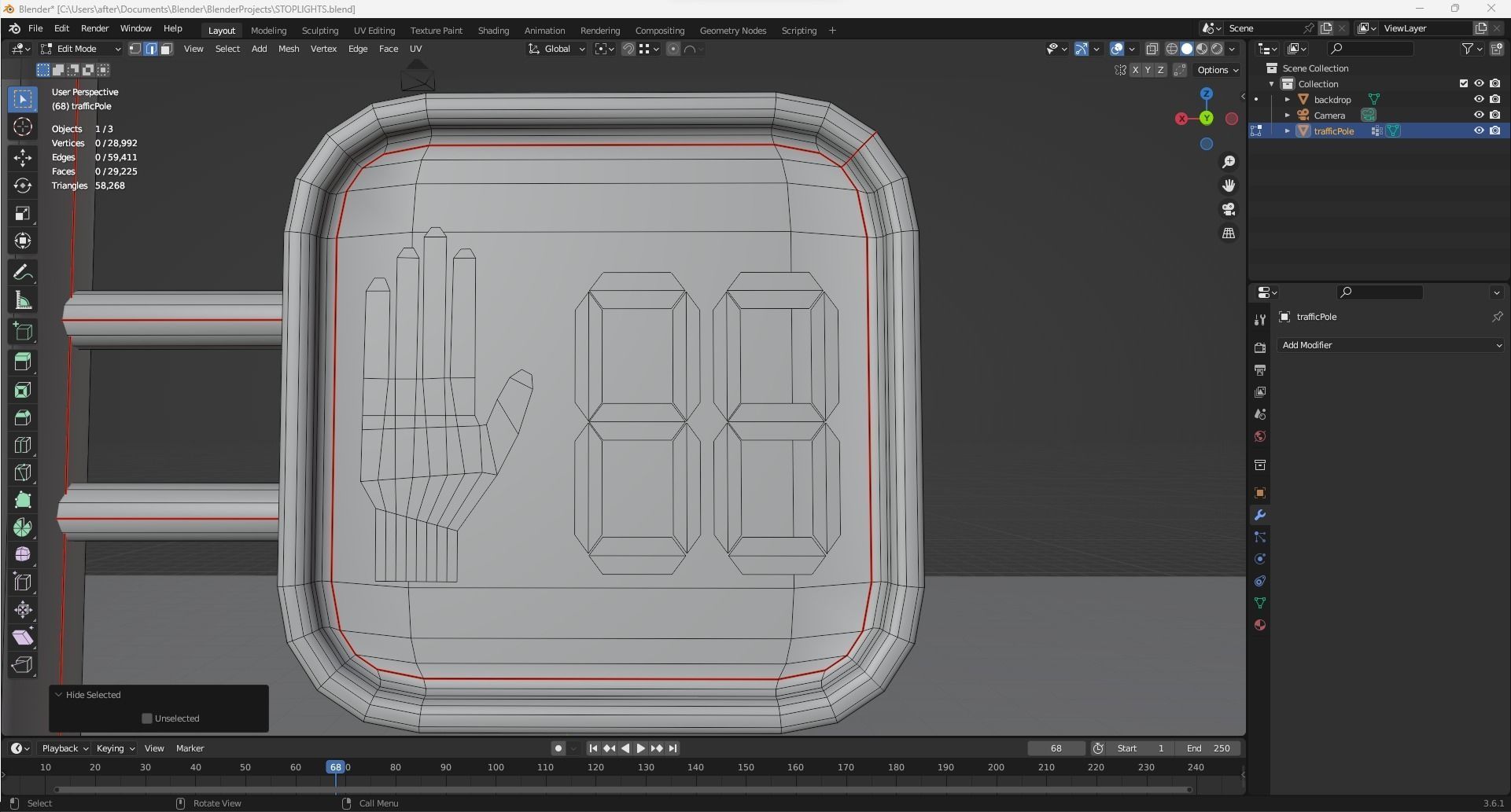 Traffic Lights 3D model_8
