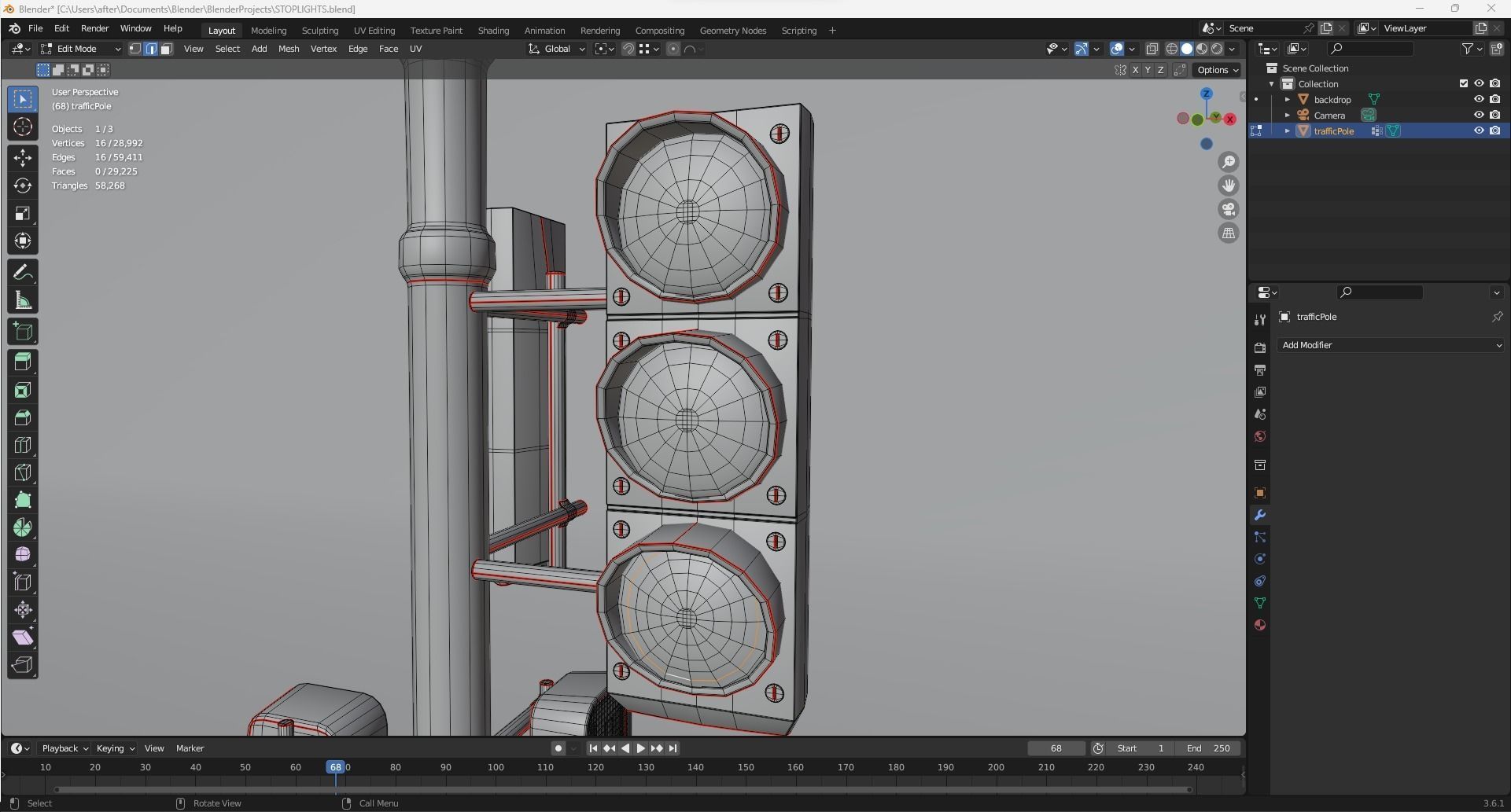 Traffic Lights 3D model_7