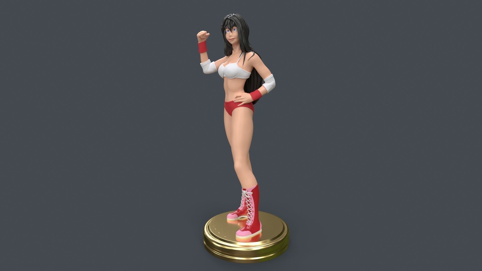 Female Professional Wrestlers B 3D Printing 3D print model_24