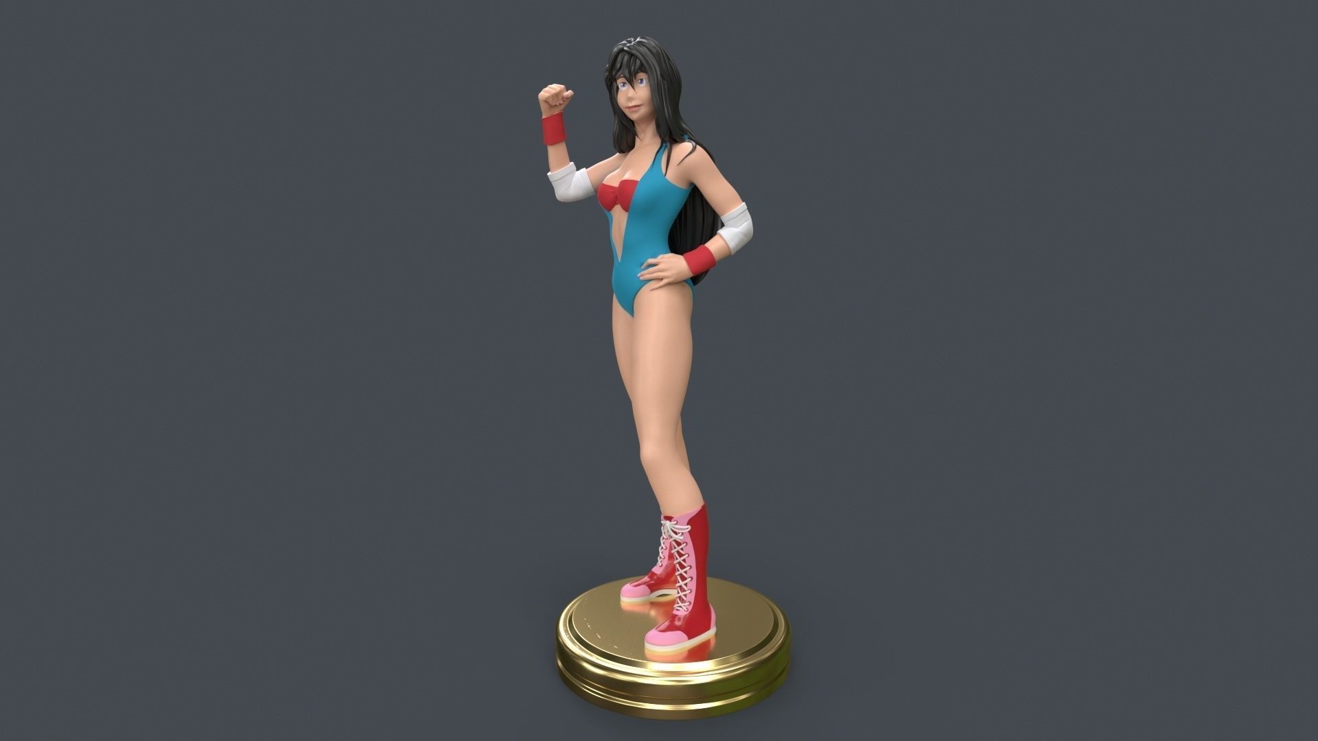 Female Professional Wrestlers B 3D Printing 3D print model_16