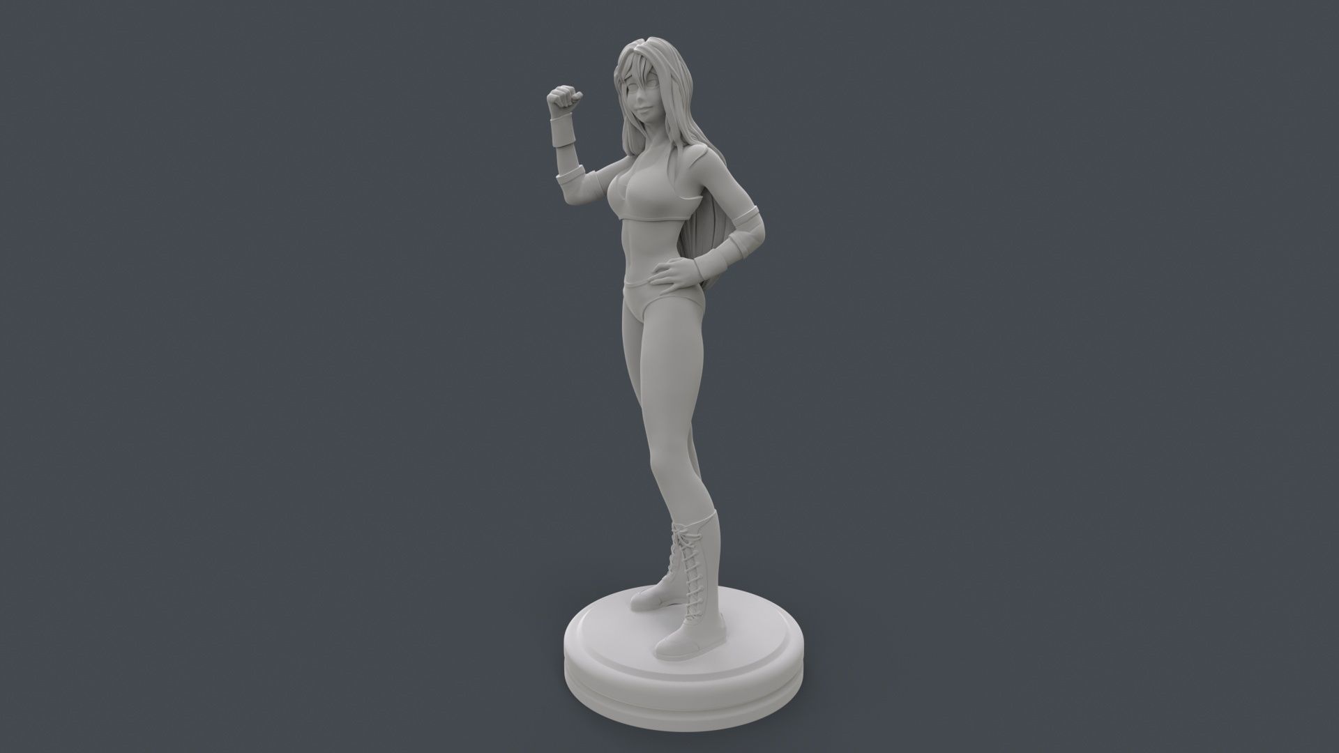 Female Professional Wrestlers B 3D Printing 3D print model_23
