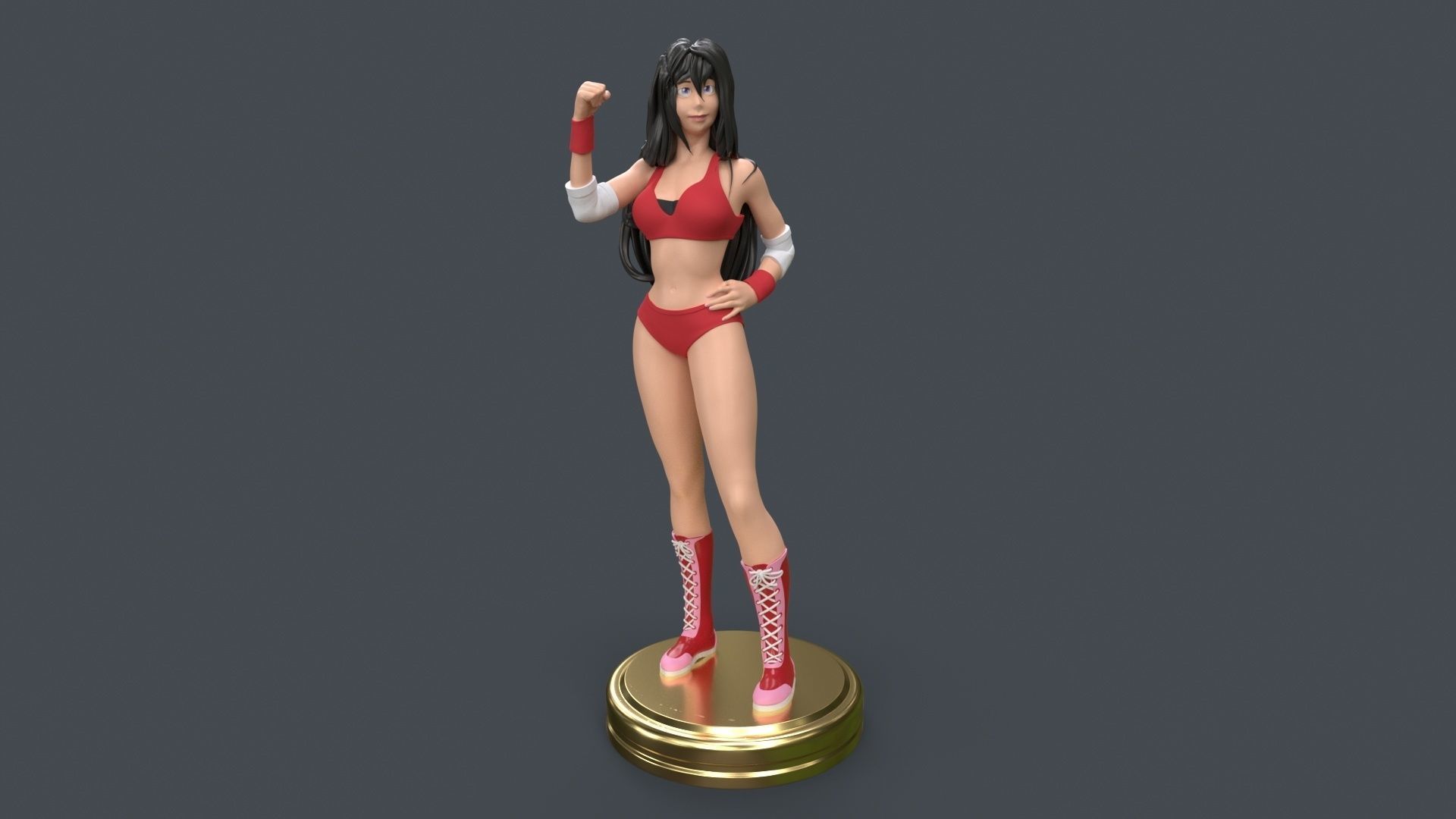 Female Professional Wrestlers B 3D Printing 3D print model_12