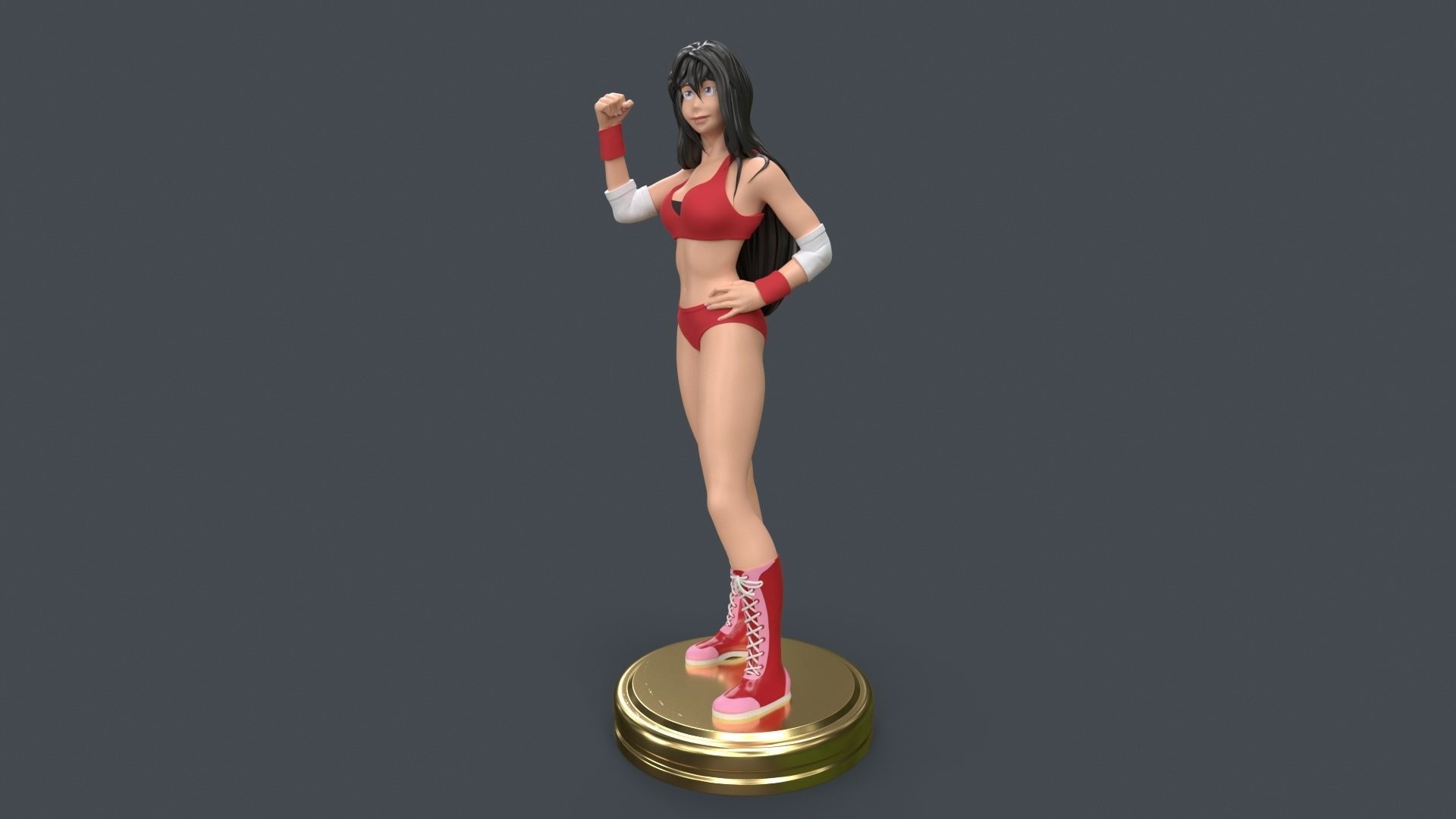 Female Professional Wrestlers B 3D Printing 3D print model_22