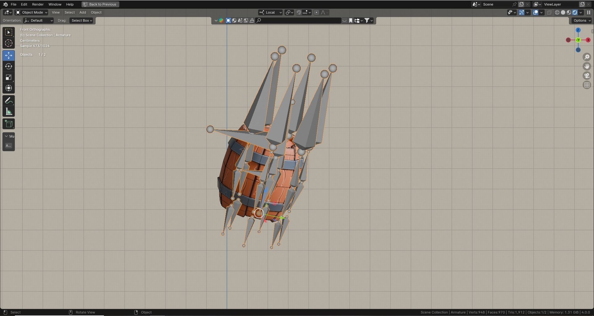 Low poly - Stylized Game Items - Barrel Low-poly 3D model_6