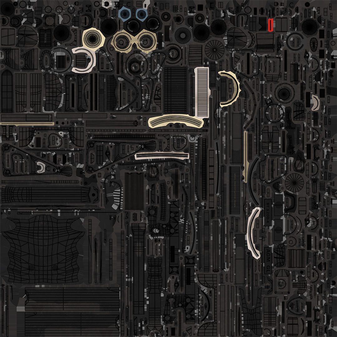 Grenade Launcher 06 Black All PBR Unity UE Textures Low-poly 3D model_49