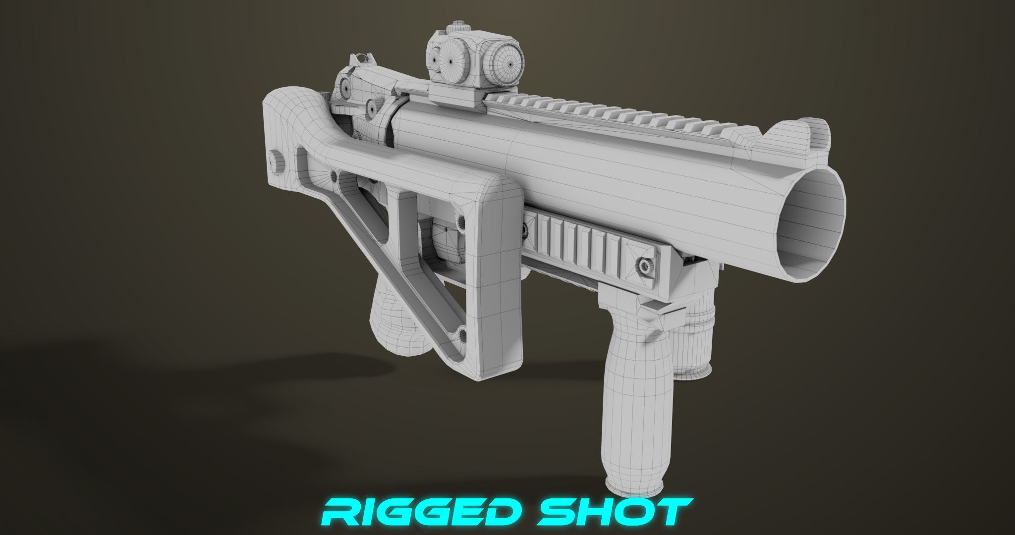 Grenade Launcher 06 Black All PBR Unity UE Textures Low-poly 3D model_48