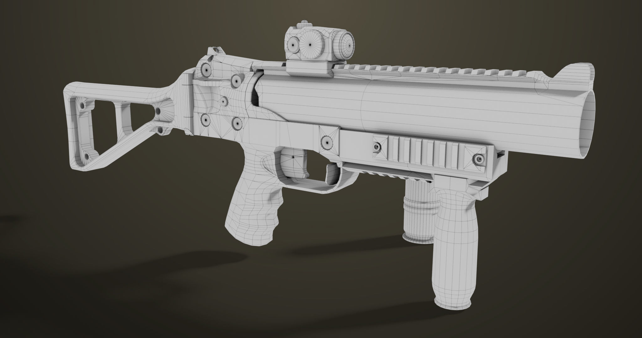 Grenade Launcher 06 Black All PBR Unity UE Textures Low-poly 3D model_30