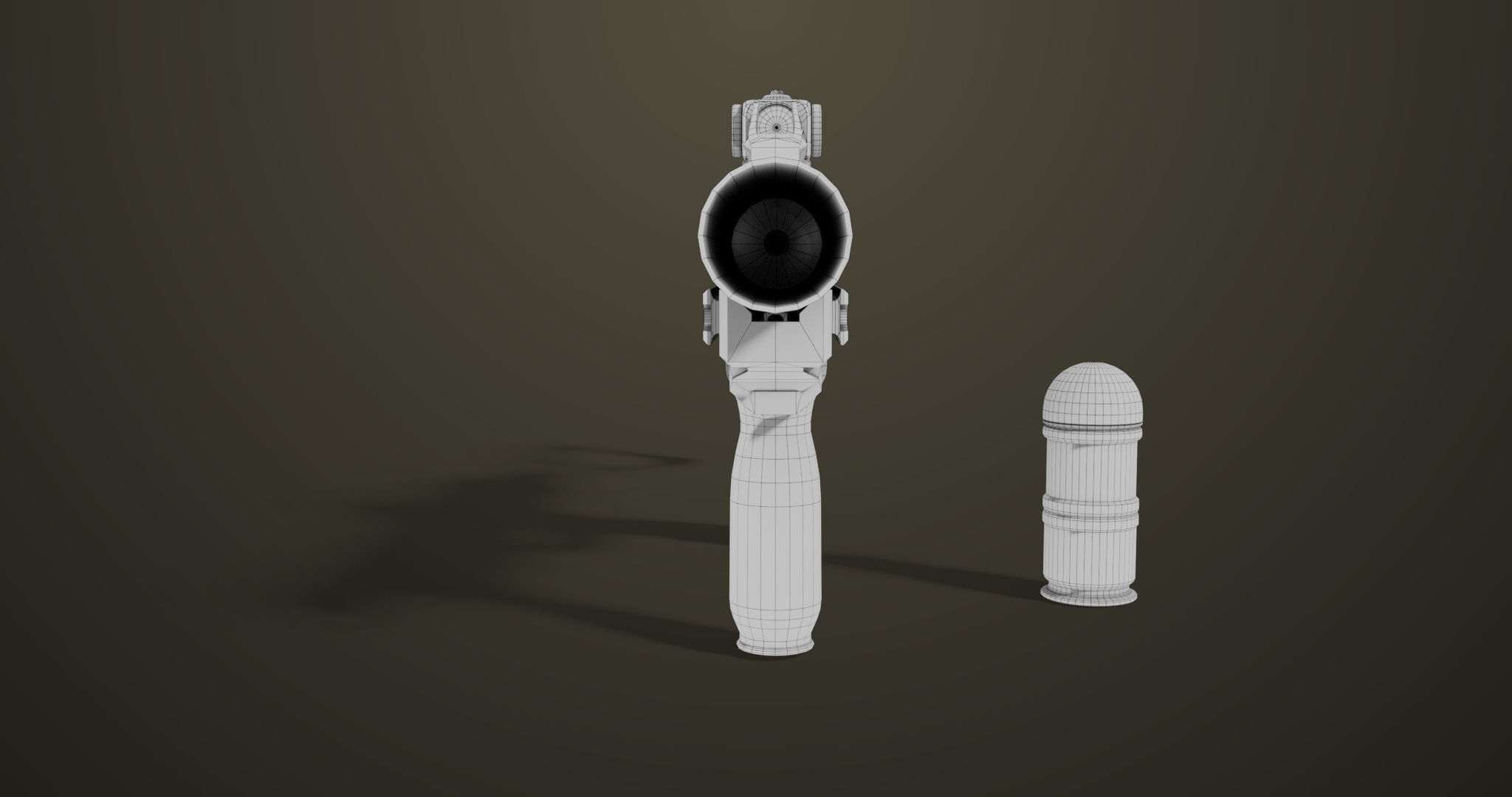 Grenade Launcher 06 Black All PBR Unity UE Textures Low-poly 3D model_29