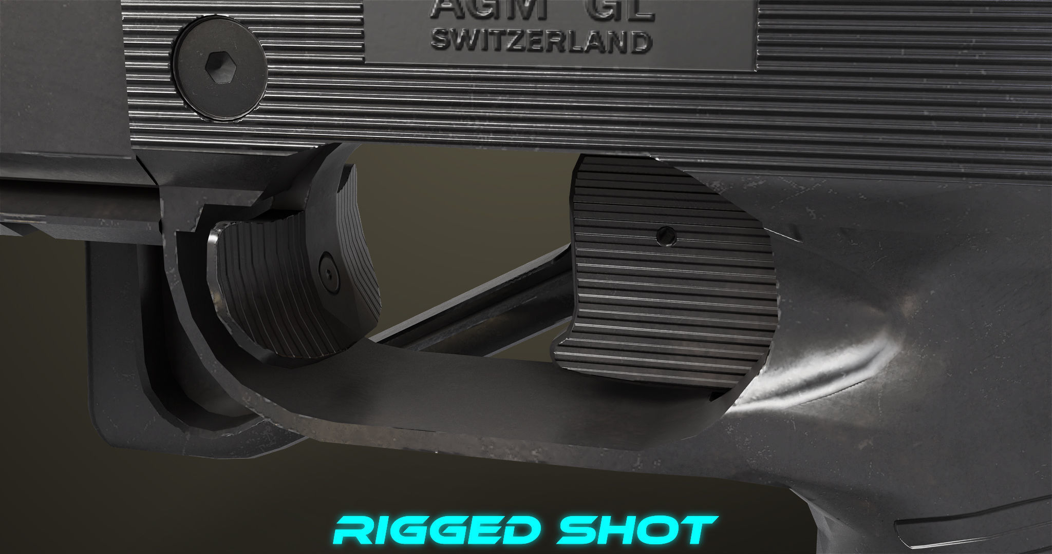 Grenade Launcher 06 Black All PBR Unity UE Textures Low-poly 3D model_21