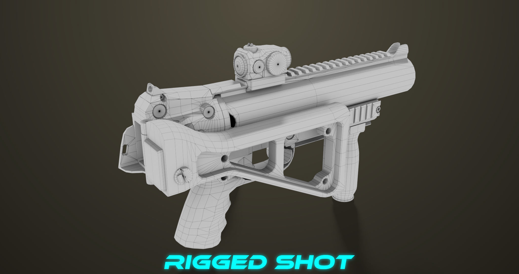 Grenade Launcher 06 Black All PBR Unity UE Textures Low-poly 3D model_47