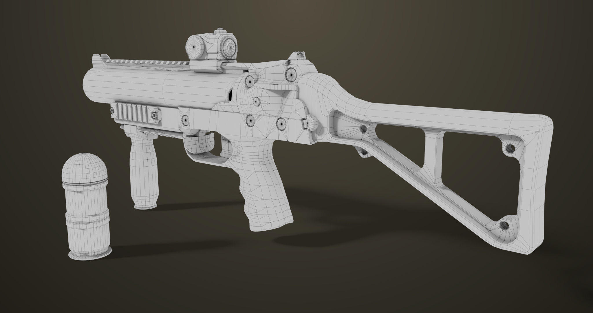 Grenade Launcher 06 Black All PBR Unity UE Textures Low-poly 3D model_33