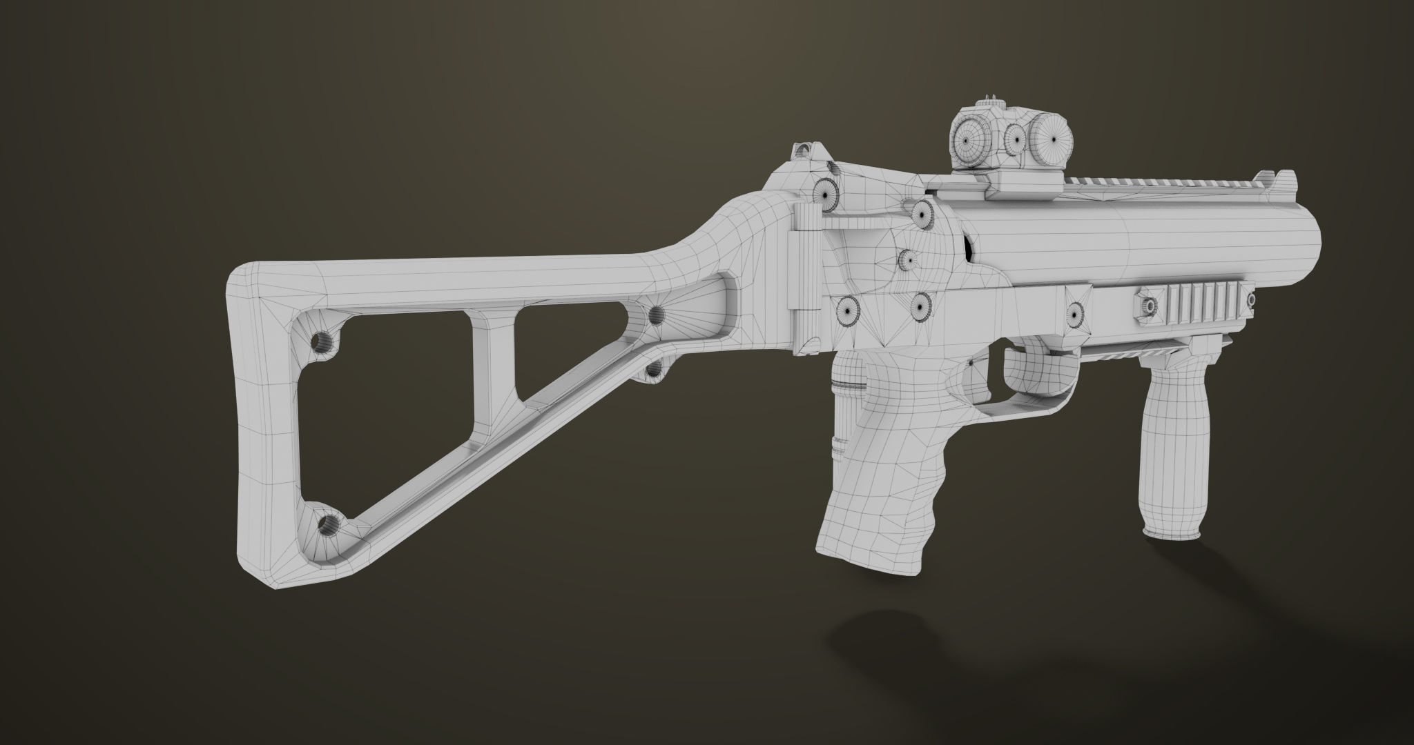 Grenade Launcher 06 Black All PBR Unity UE Textures Low-poly 3D model_32