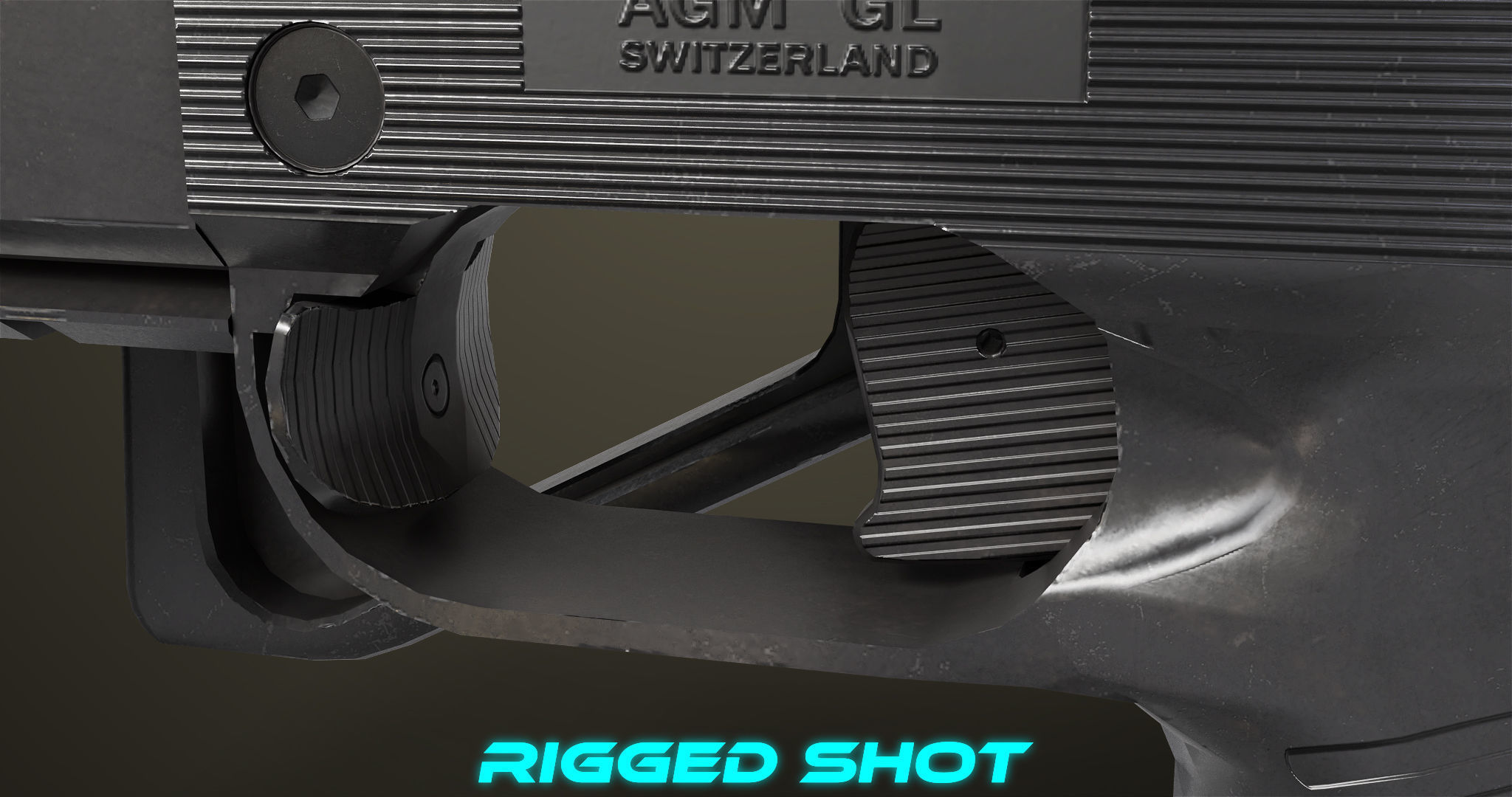 Grenade Launcher 06 Black All PBR Unity UE Textures Low-poly 3D model_22