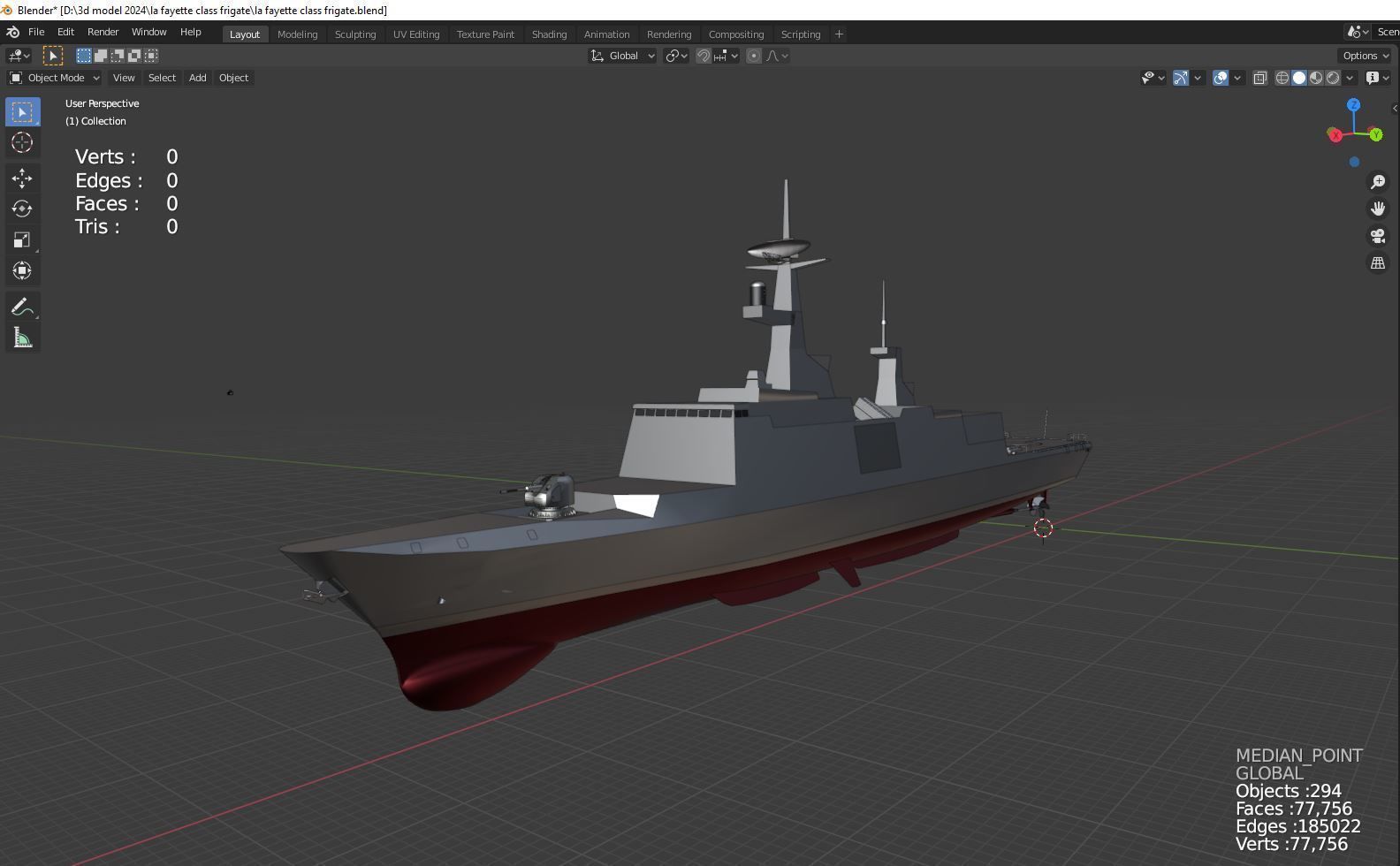 Fregat la fayette class  3D model_1