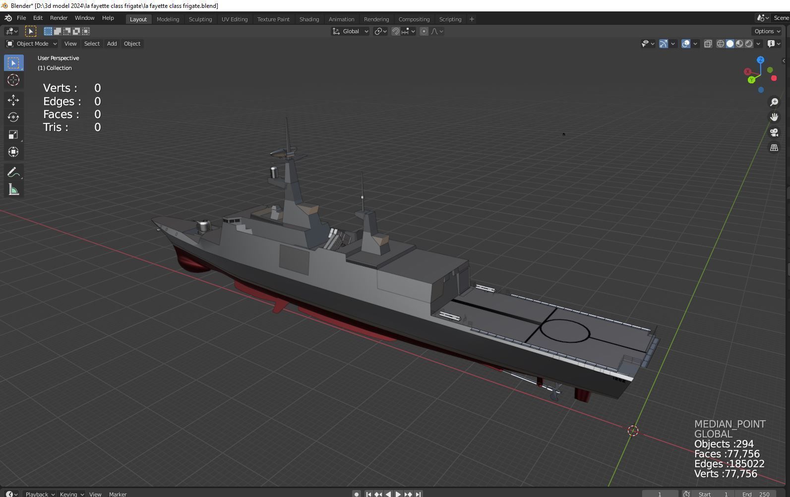 Fregat la fayette class  3D model_2