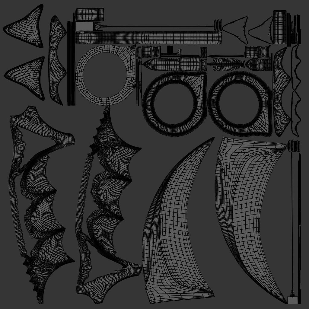 Karambit Low-poly 3D model_5