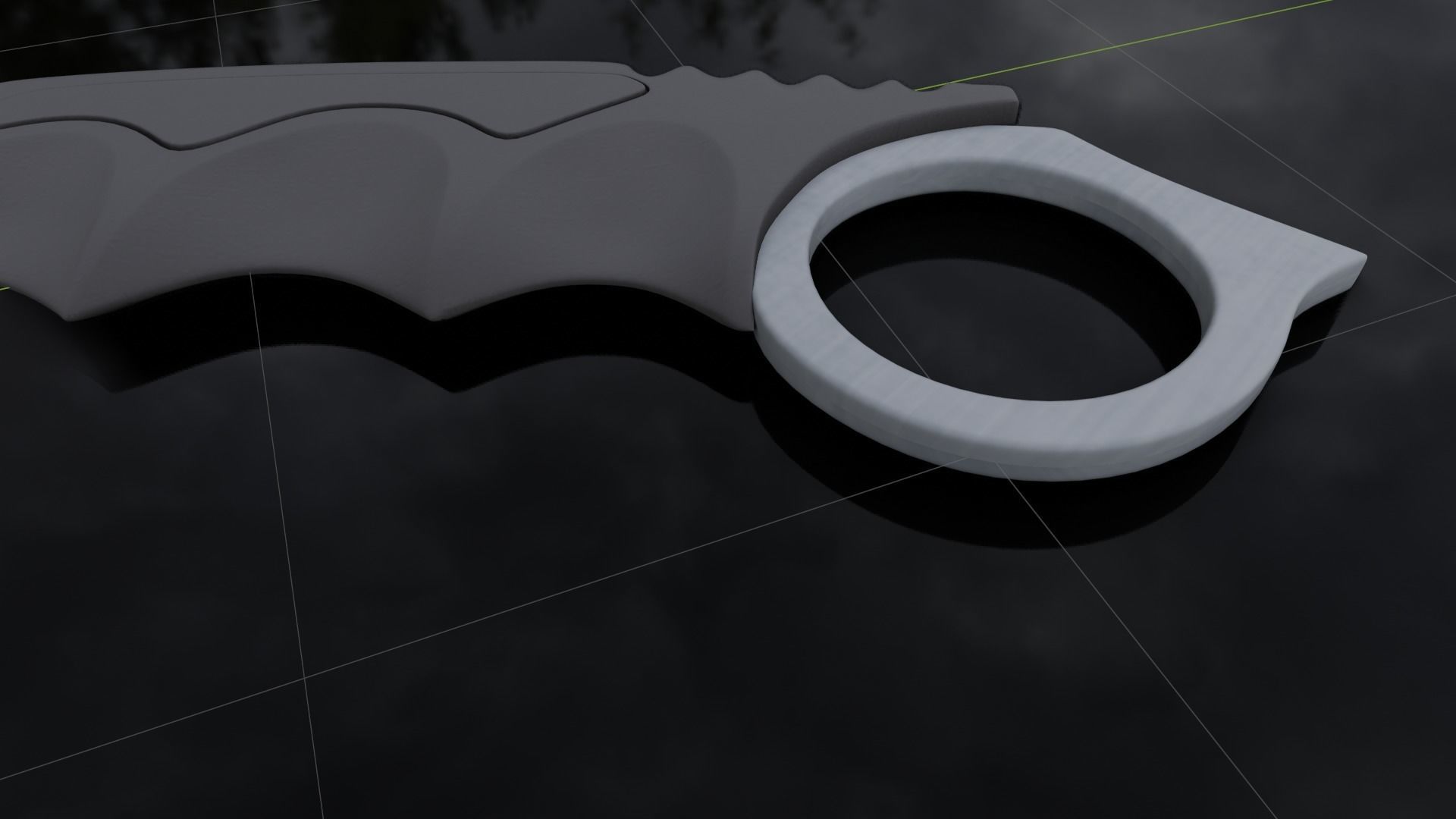 Karambit Low-poly 3D model_10