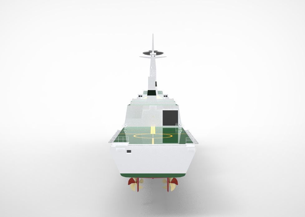 Millitary ship la fayette class frigate 3D model_3