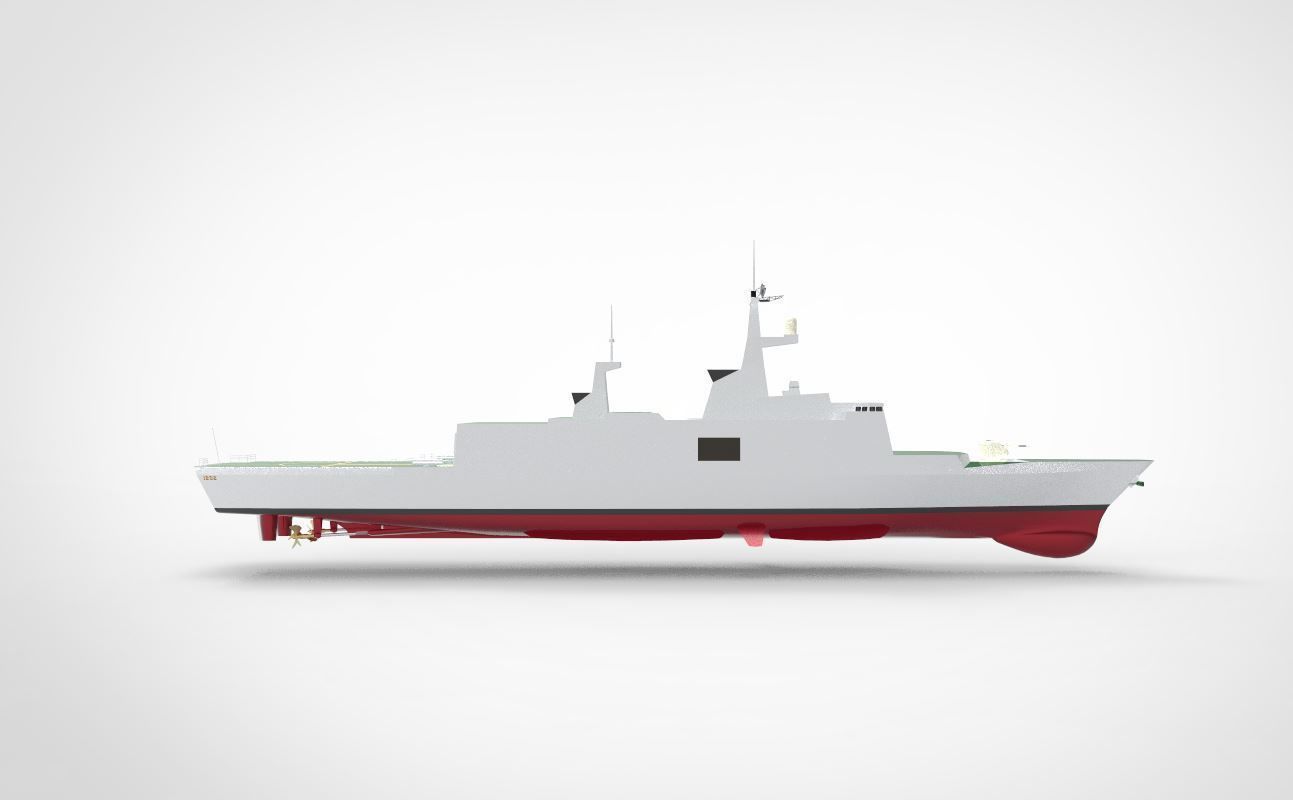 Millitary ship la fayette class frigate 3D model_4