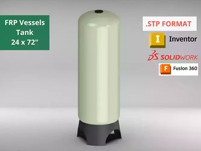 frp-vessel-tank-24x72-inch 3D model
