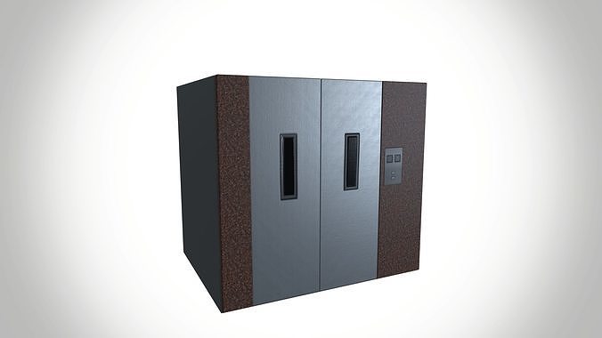 Residential Passenger Lift Traction Elevators Low-poly 3D model