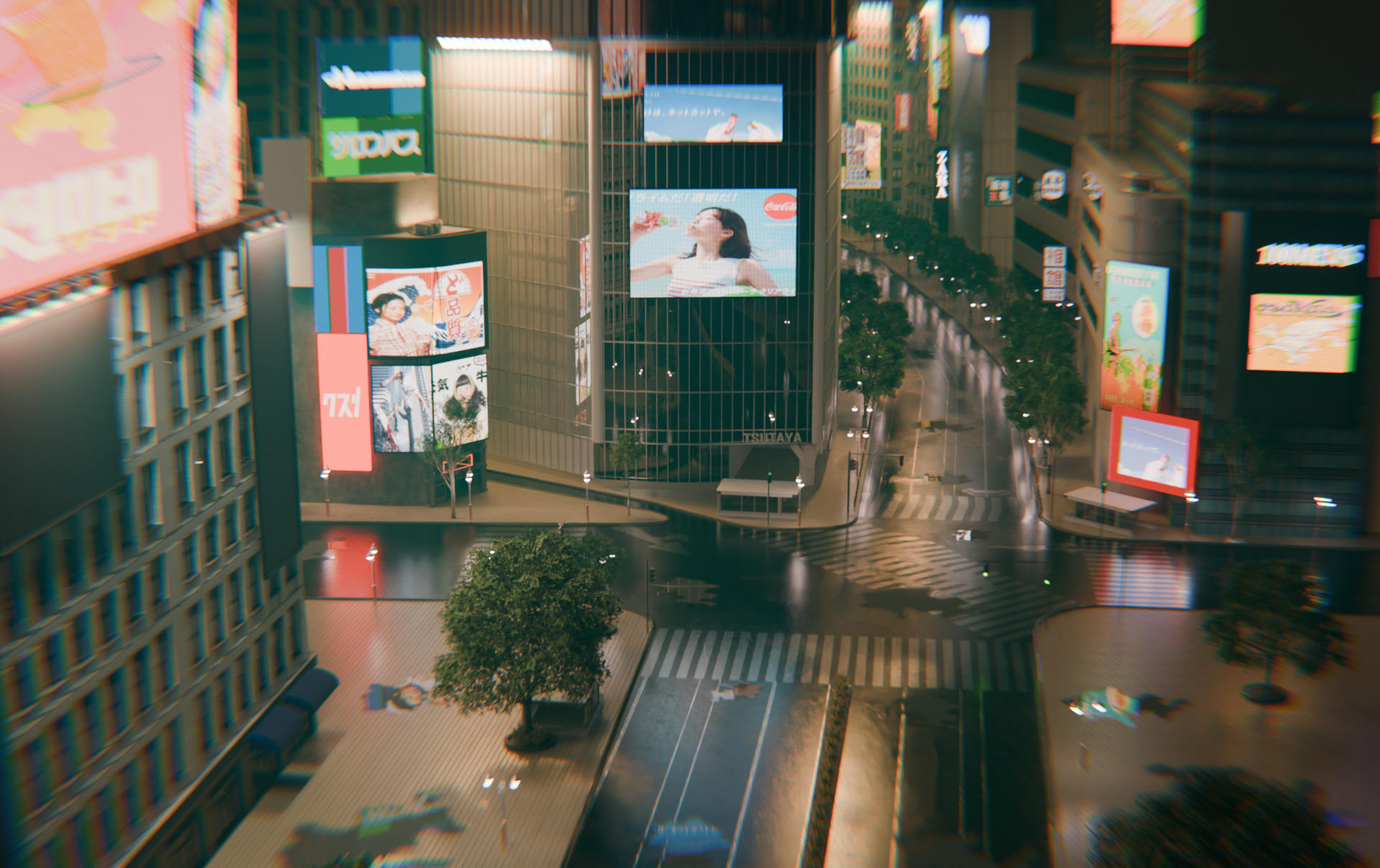 Tokyo Shibuya crossing  3D model_8