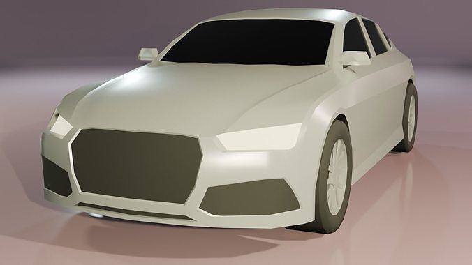 Low Poly gameready Audi A7 Low-poly 3D model