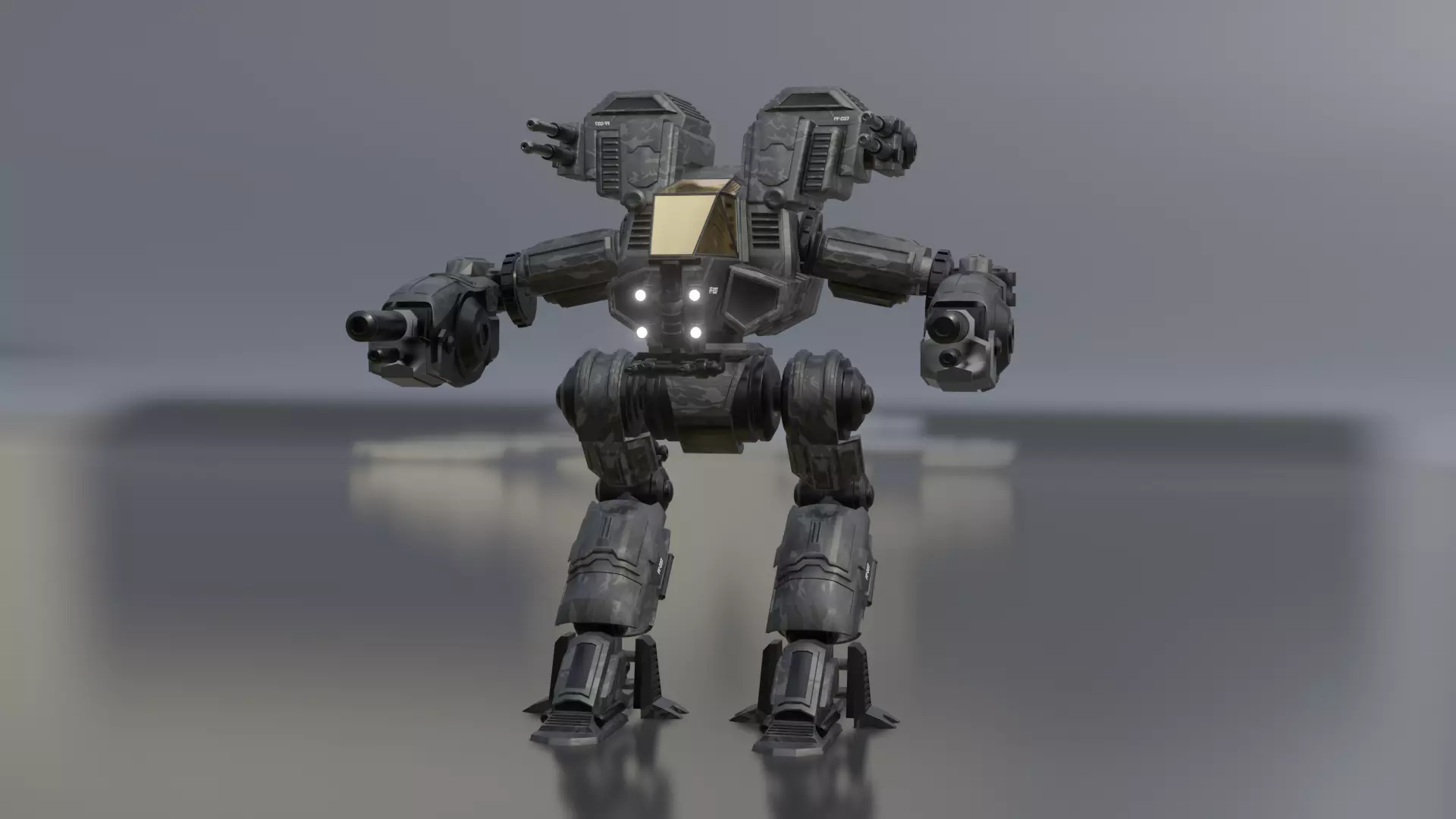 Robot Demolition Machine 3D model_0