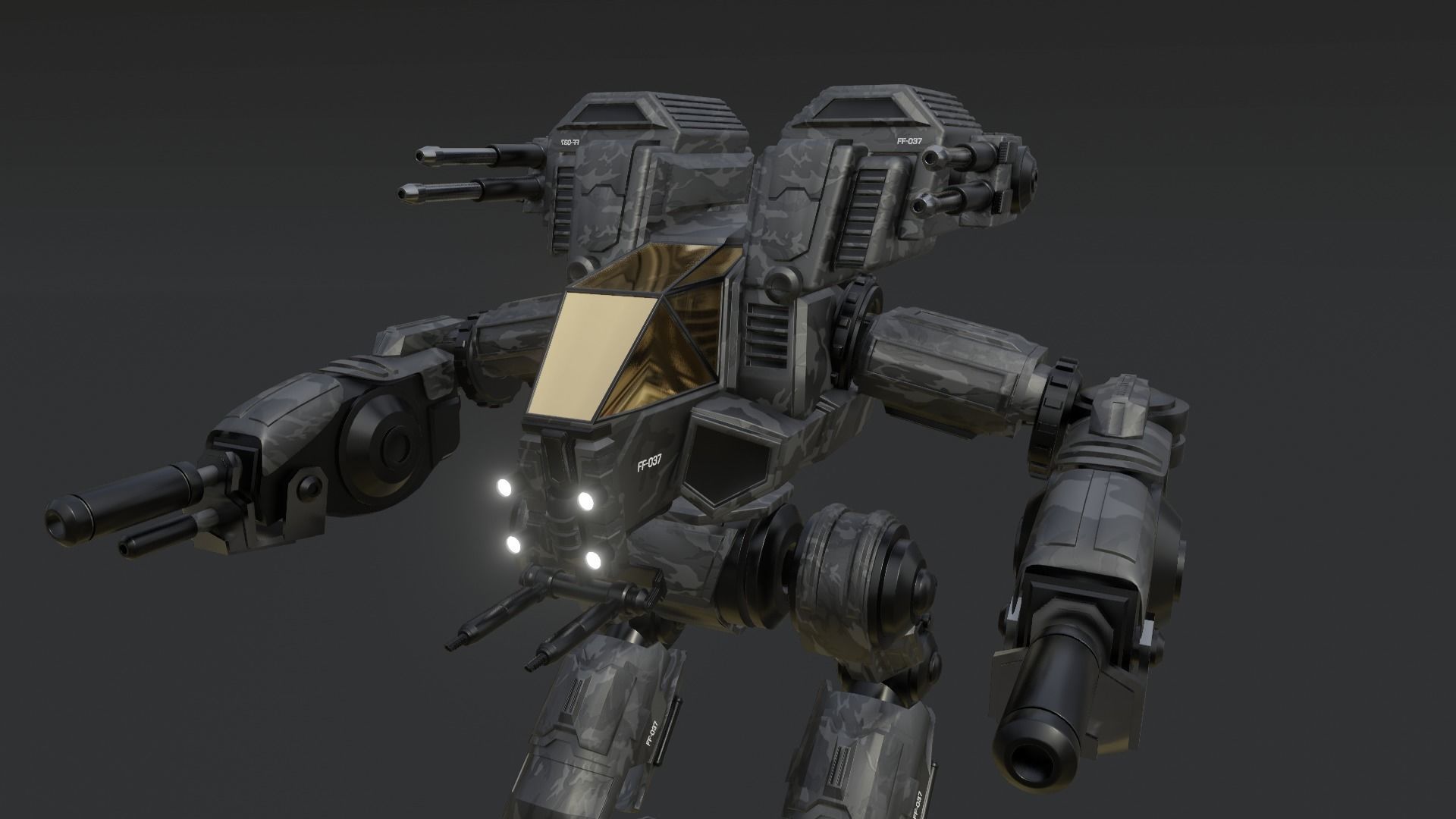 Robot Demolition Machine 3D model_3