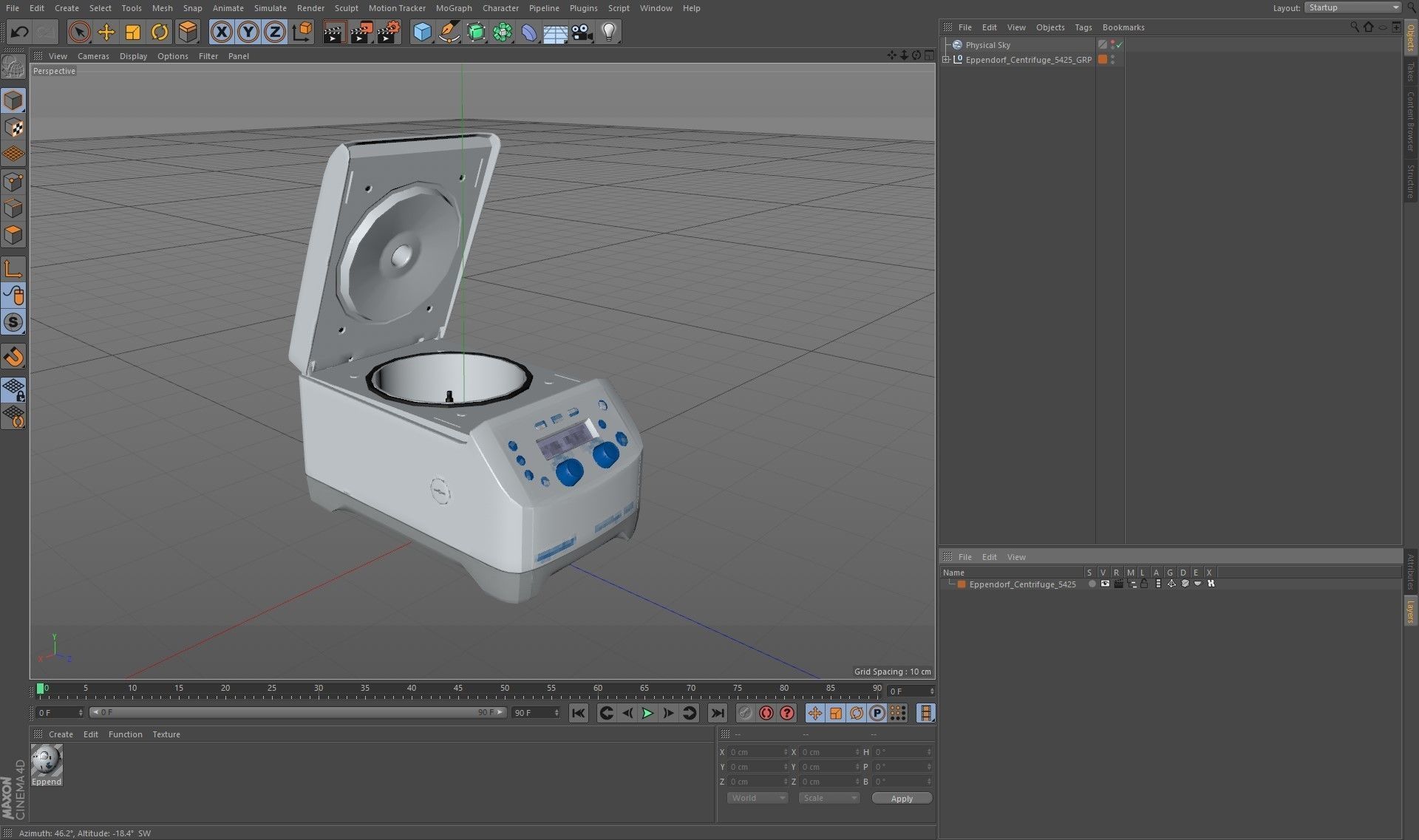 Eppendorf Centrifuge 5425 Low-poly 3D model_32