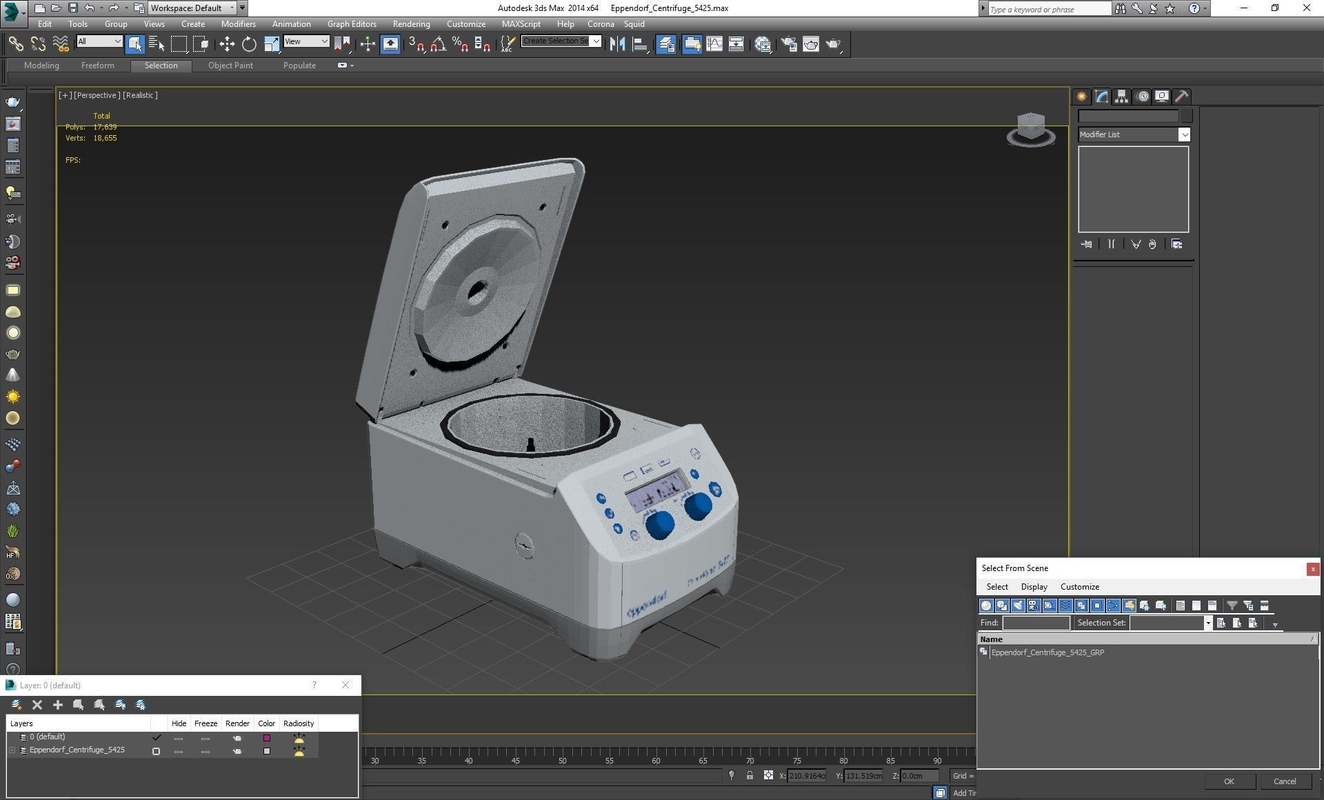 Eppendorf Centrifuge 5425 Low-poly 3D model_26