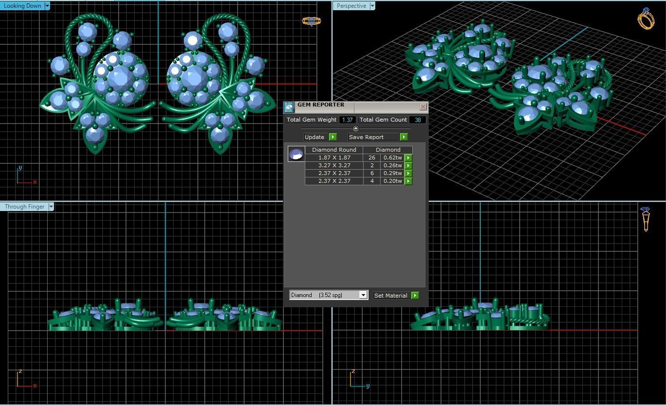 Earring 3D print model_1