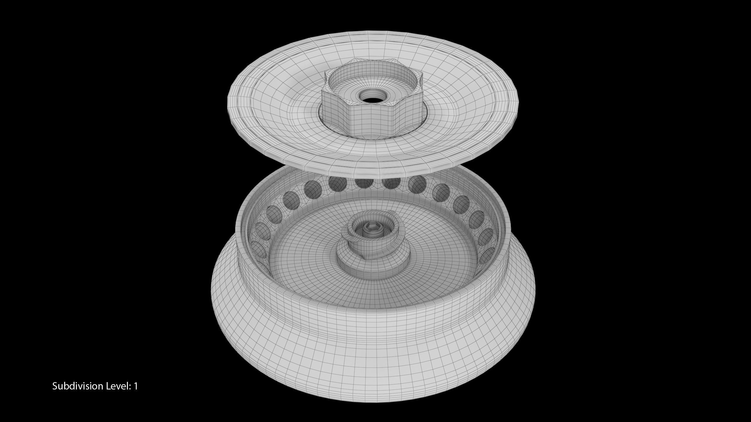 Eppendorf Centrifuge Rotor FA 24x2 Low-poly 3D model_12