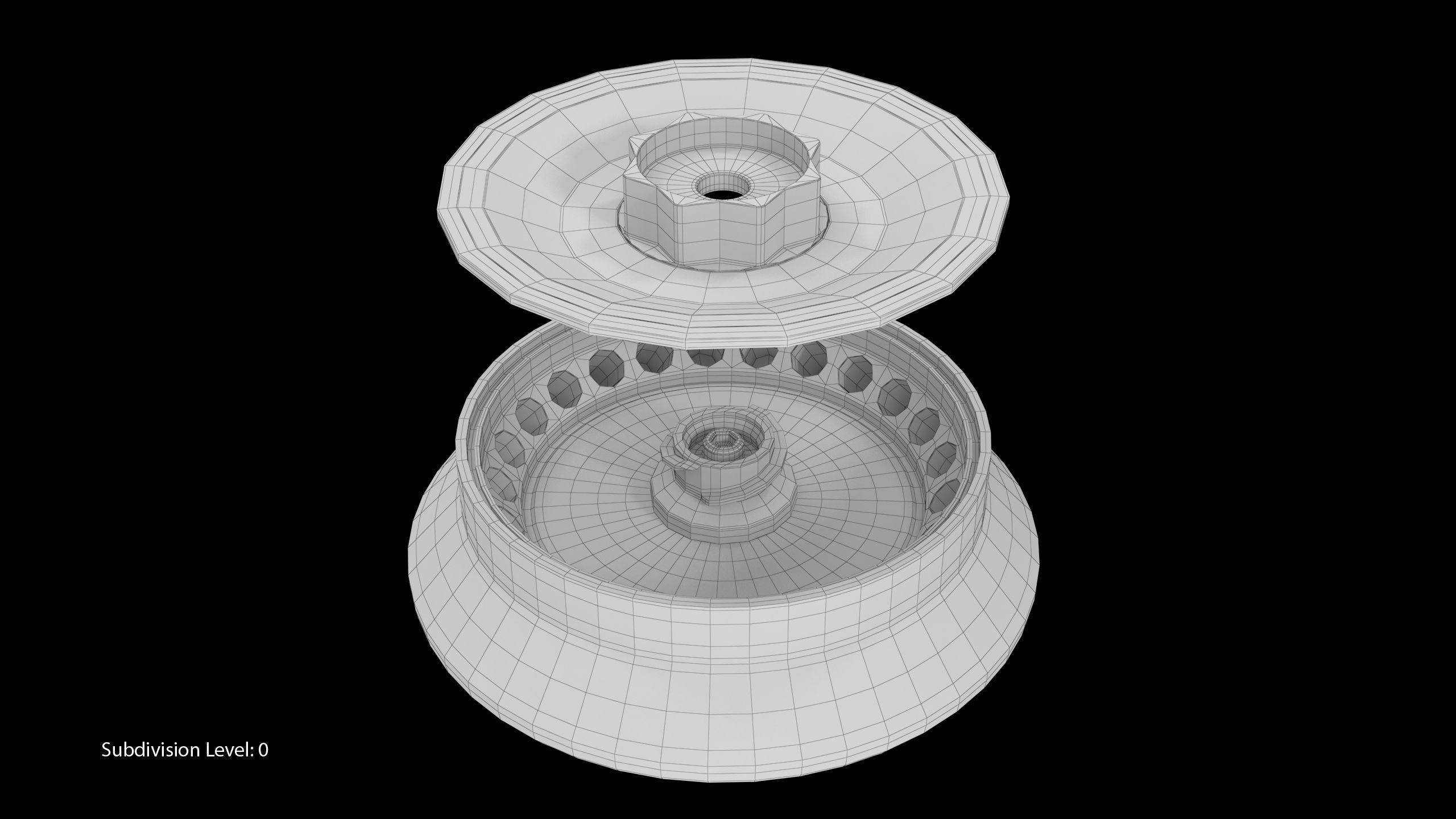 Eppendorf Centrifuge Rotor FA 24x2 Low-poly 3D model_11