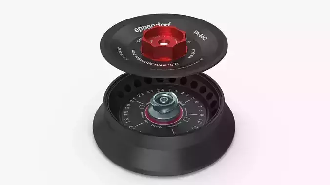 Eppendorf Centrifuge Rotor FA 24x2 Low-poly 3D model